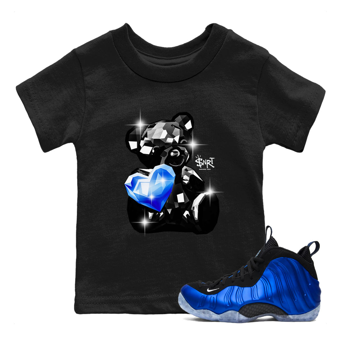 Bear Germs snkmatch Tees Kids - Air Foamposite One Royal