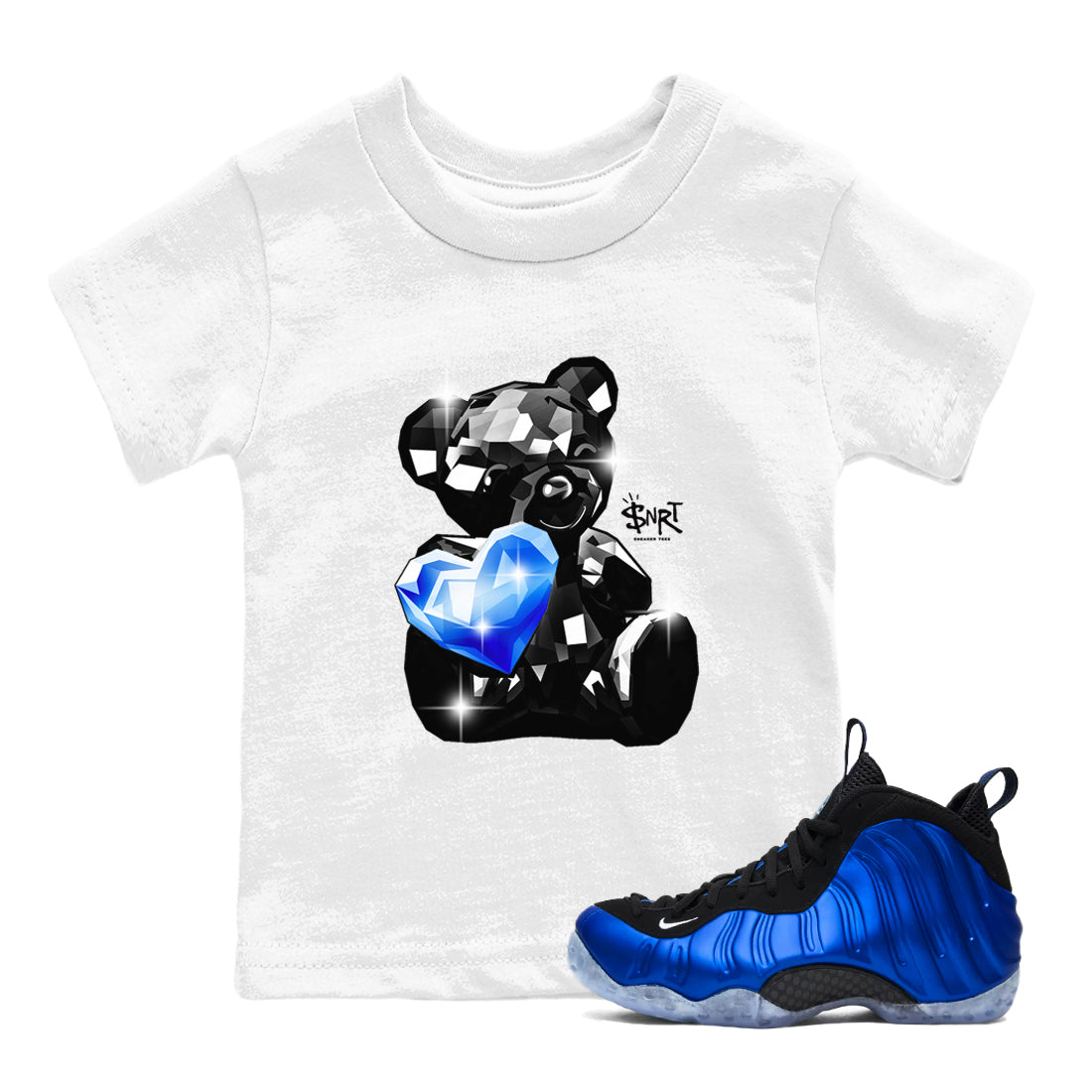 Bear Germs snkmatch Tees Kids - Air Foamposite One Royal