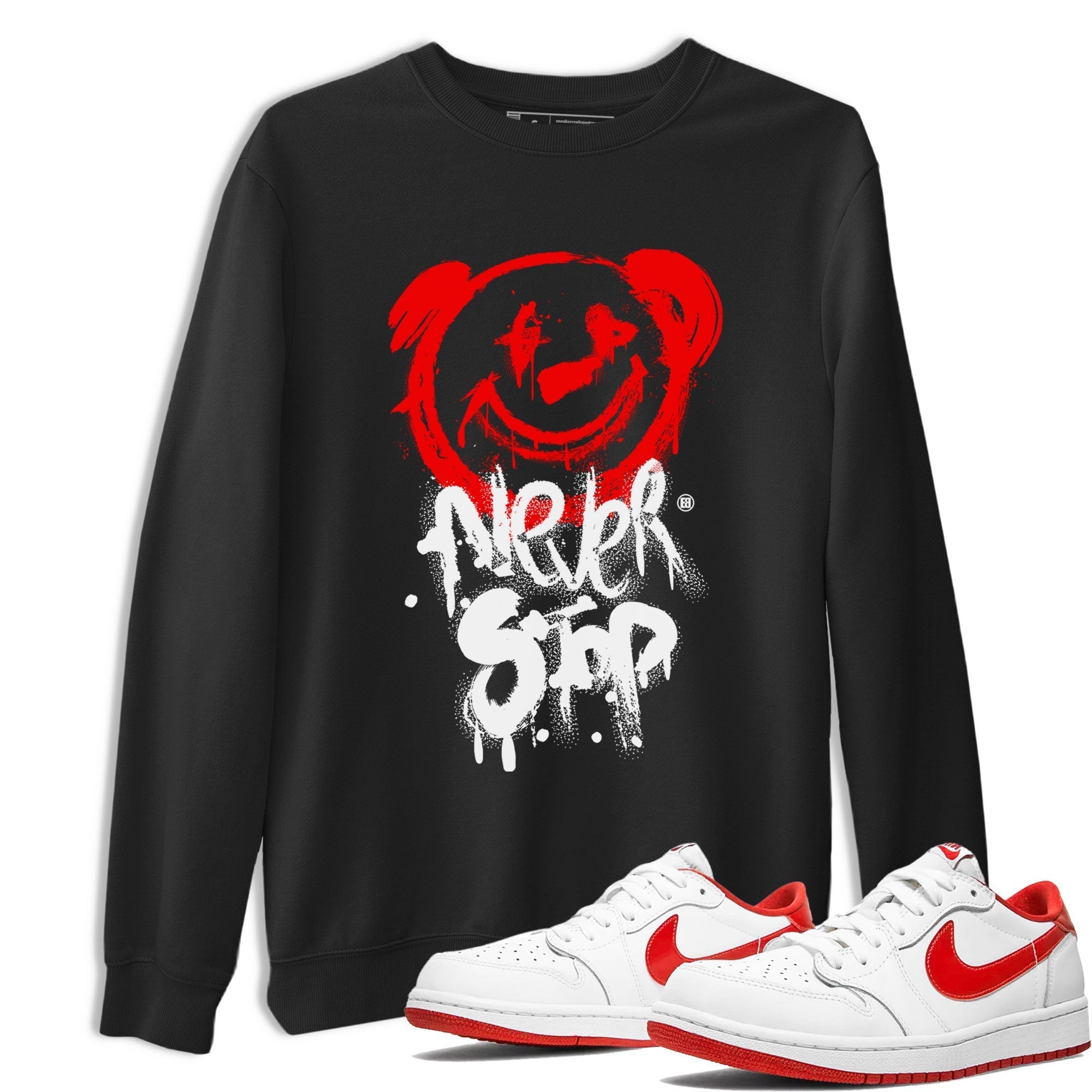 Bear Never Stop snkmatch Tee - Air Jordan 1 University Red