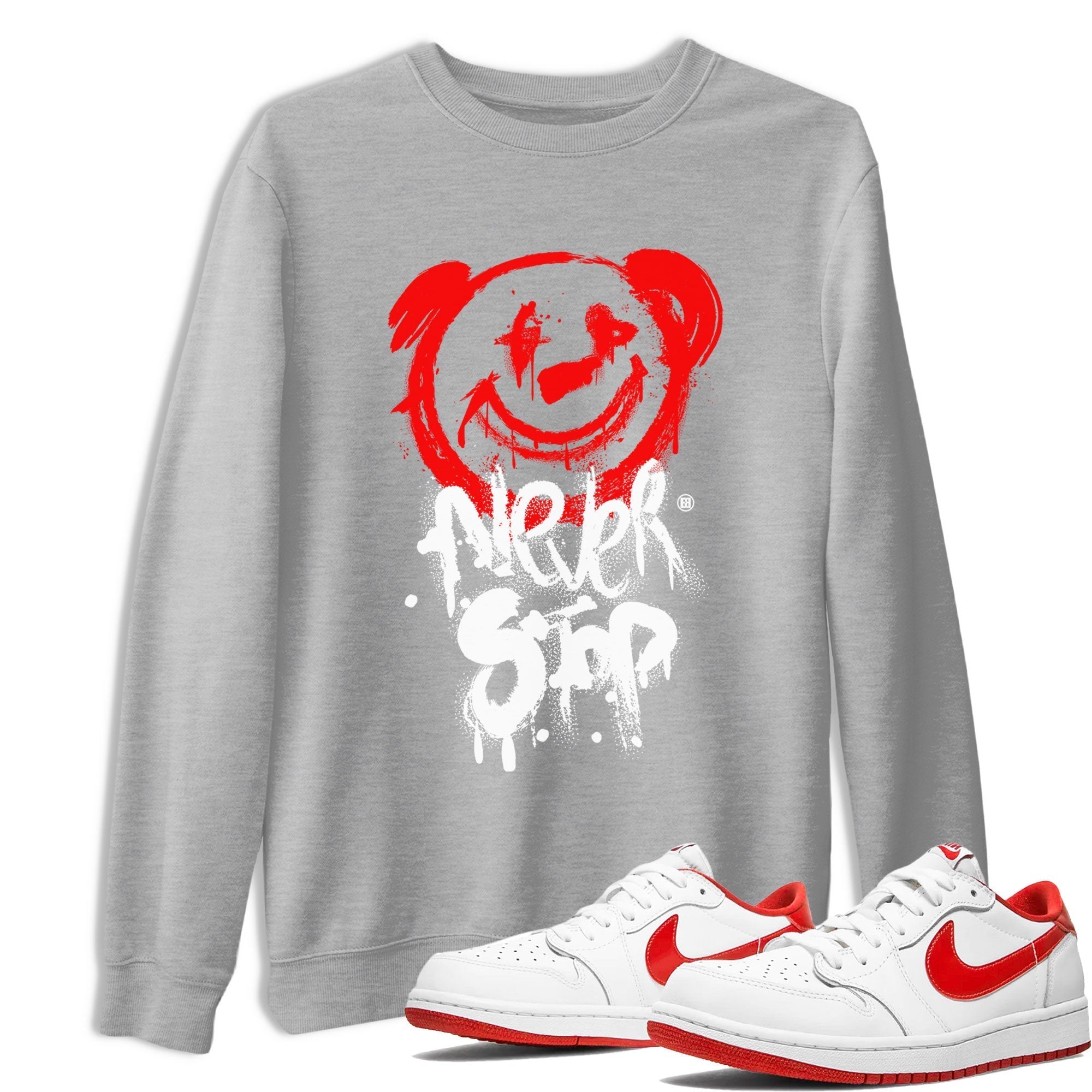 Bear Never Stop snkmatch Tee - Air Jordan 1 University Red