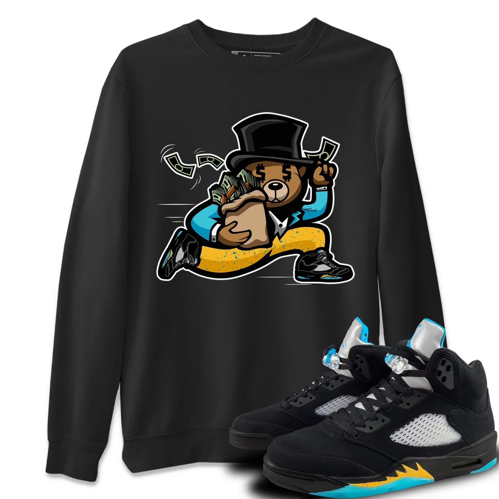 Bear Steals Unisex Tops - Air Jordan 5 Aqua