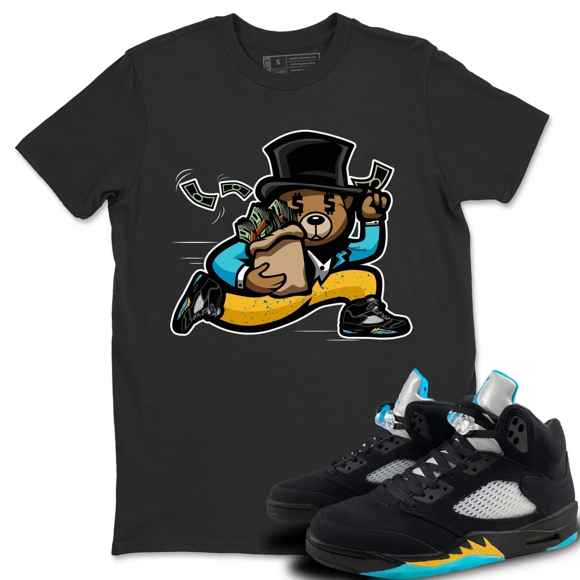 Bear Steals Unisex Tops - Air Jordan 5 Aqua