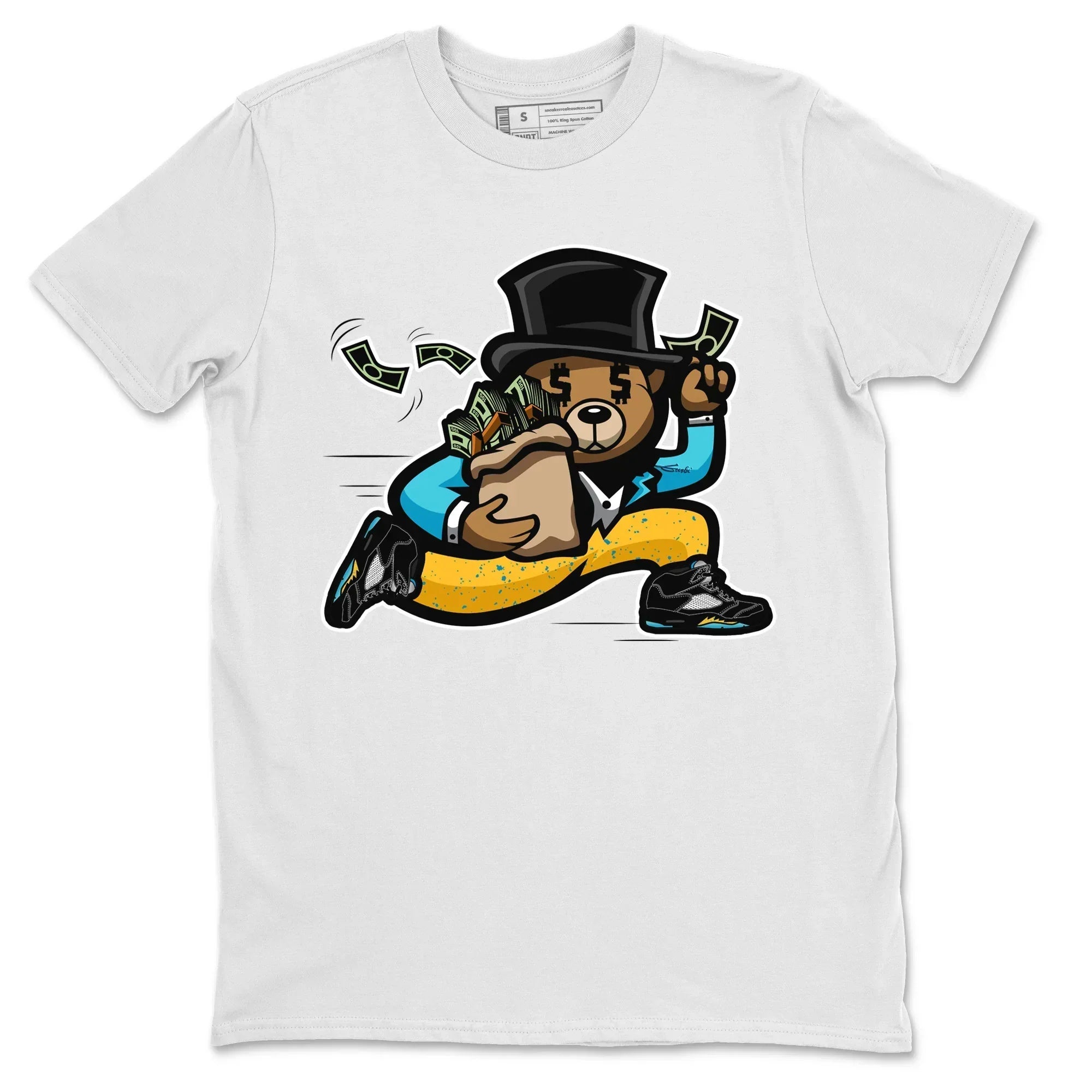 Bear Steals Unisex Tops - Air Jordan 5 Aqua