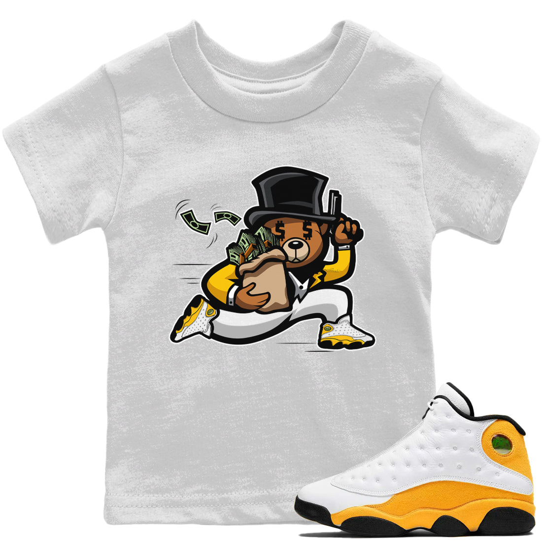 Bear Steals Kids Tops - Air Jordan 13 Del Sol