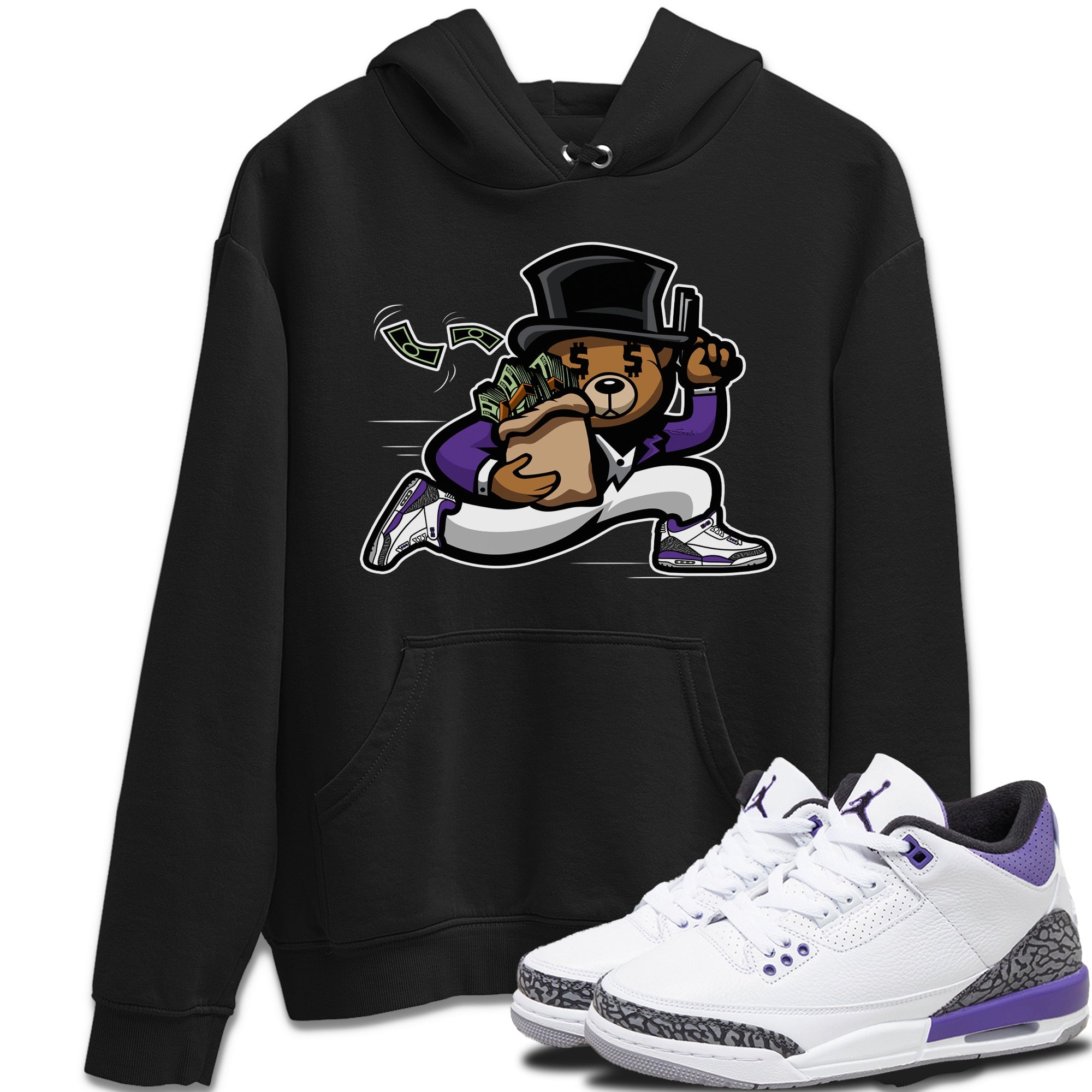 Bear Steals Unisex Tops - Air Jordan 3 Dark Iris