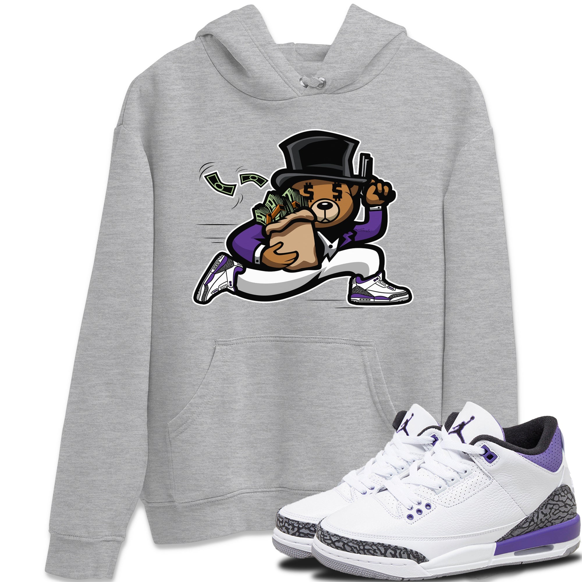 Bear Steals Unisex Tops - Air Jordan 3 Dark Iris