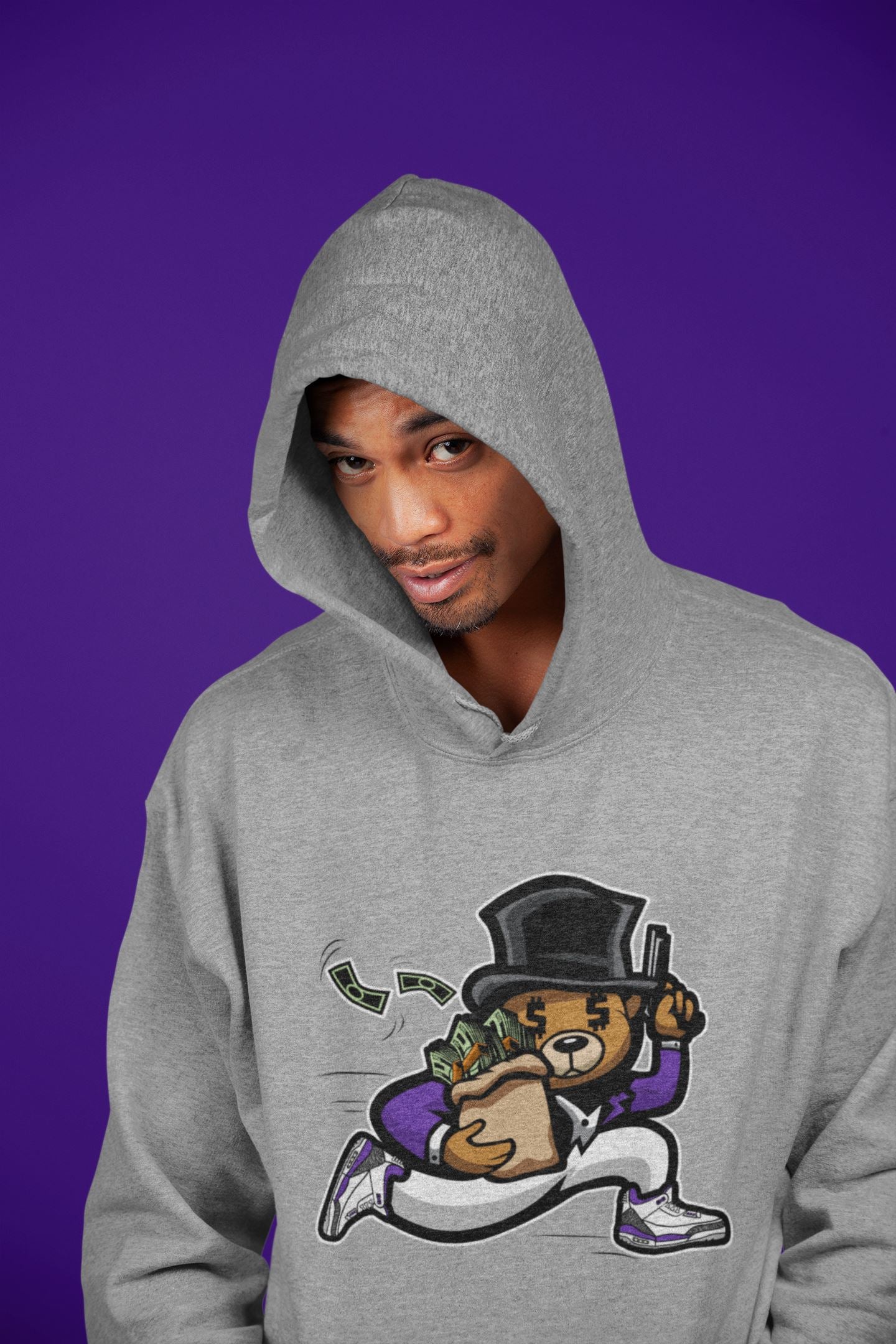 Bear Steals Unisex Tops - Air Jordan 3 Dark Iris