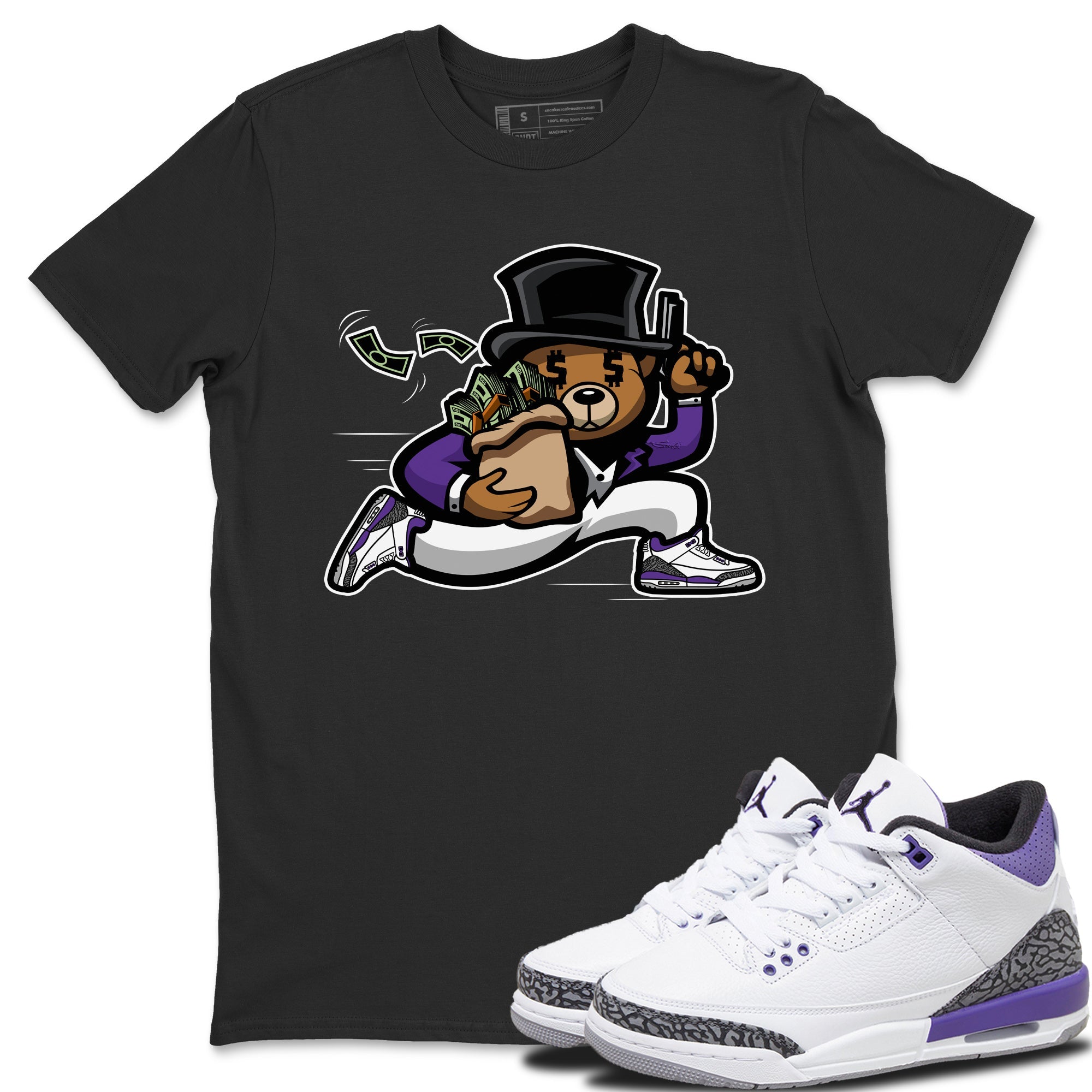 Bear Steals Unisex Tops - Air Jordan 3 Dark Iris