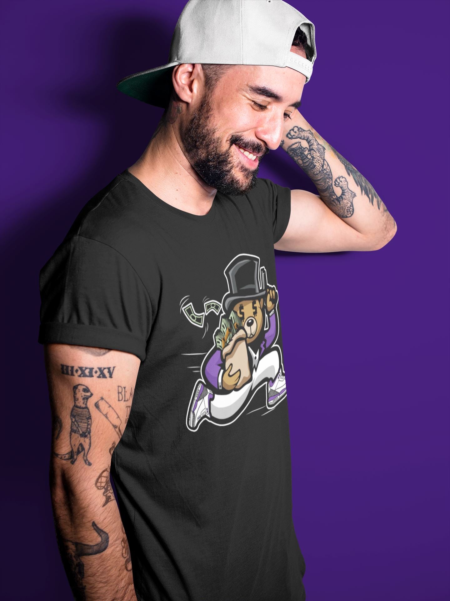 Bear Steals Unisex Tops - Air Jordan 3 Dark Iris