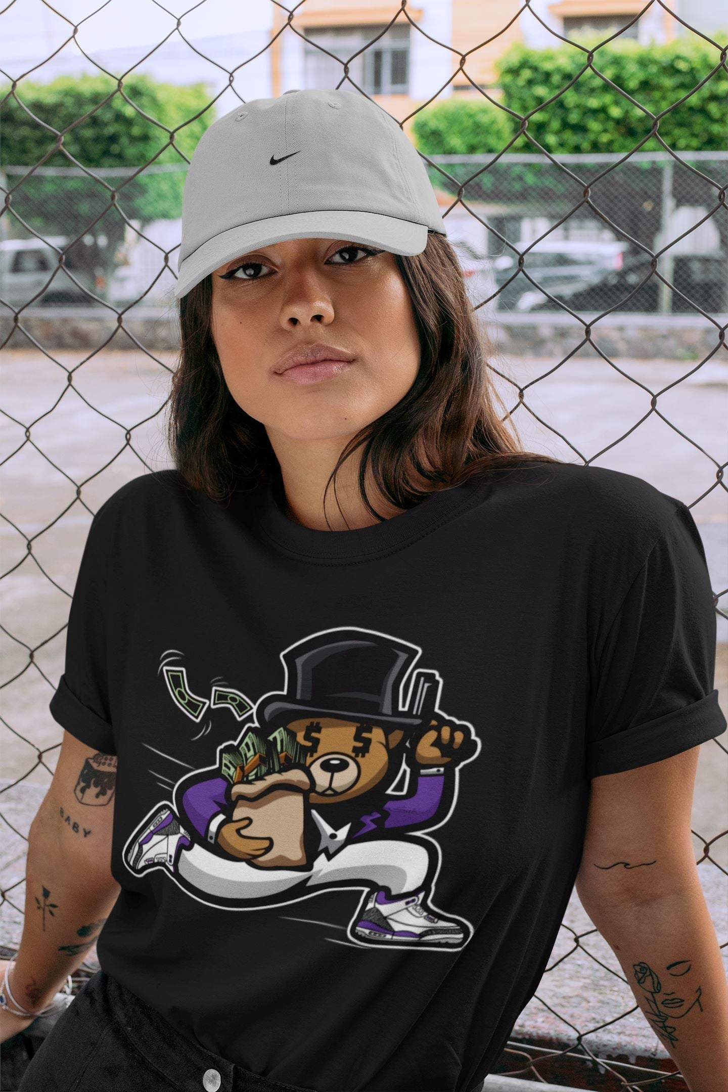 Bear Steals Unisex Tops - Air Jordan 3 Dark Iris