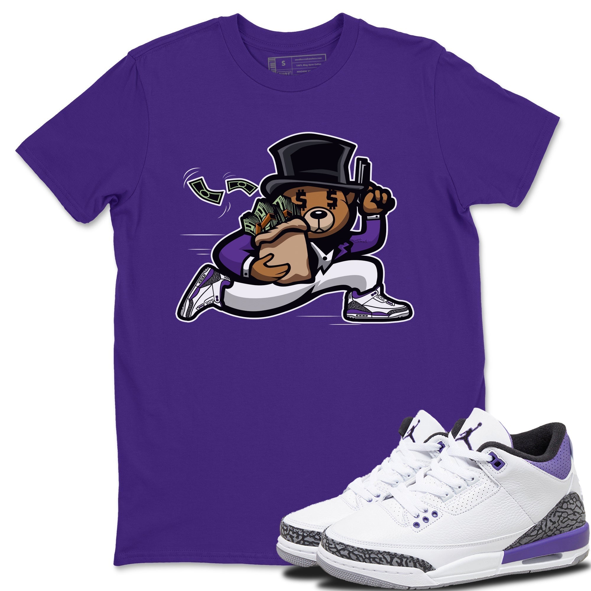 Bear Steals Unisex Tops - Air Jordan 3 Dark Iris