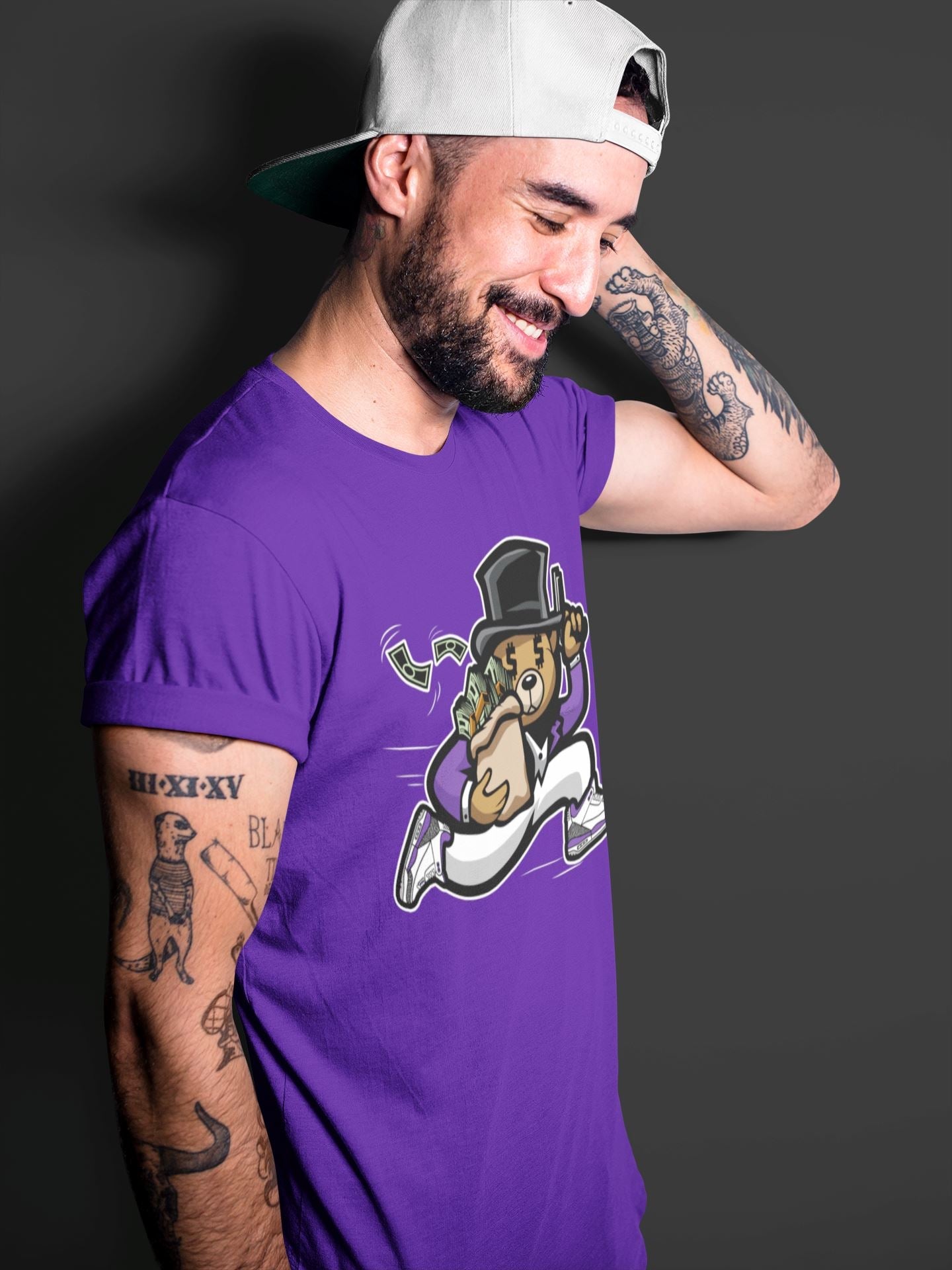 Bear Steals Unisex Tops - Air Jordan 3 Dark Iris