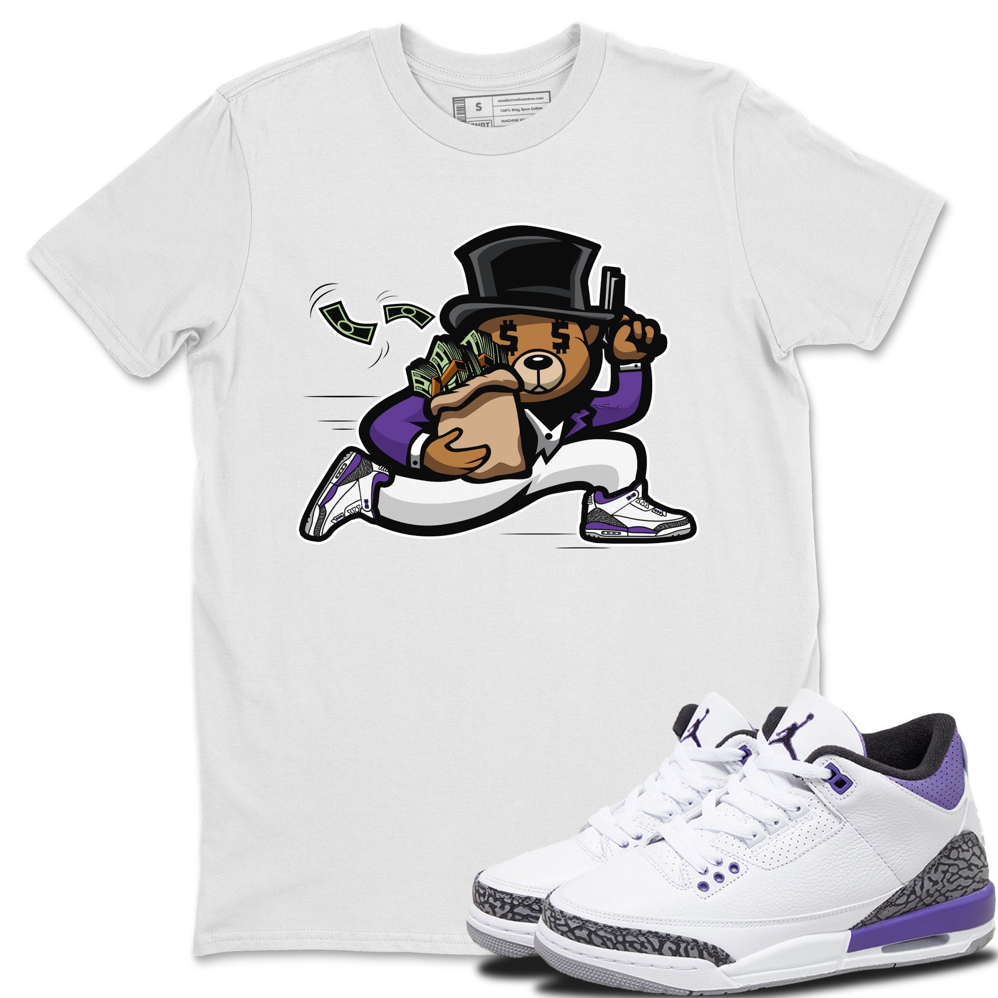 Bear Steals Unisex Adult Tops - Air Jordan 3 Dark Iris
