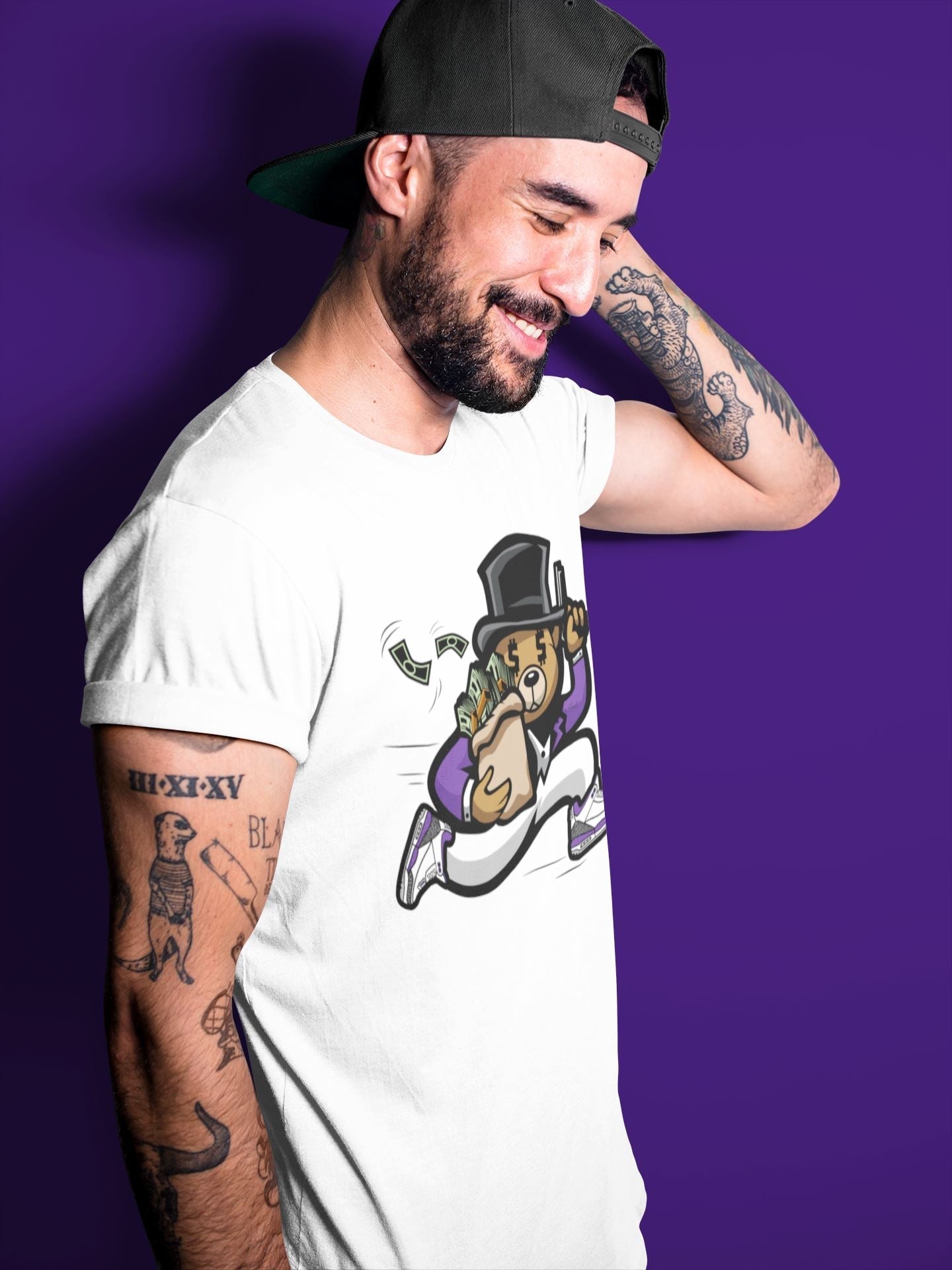 Bear Steals Unisex Tops - Air Jordan 3 Dark Iris