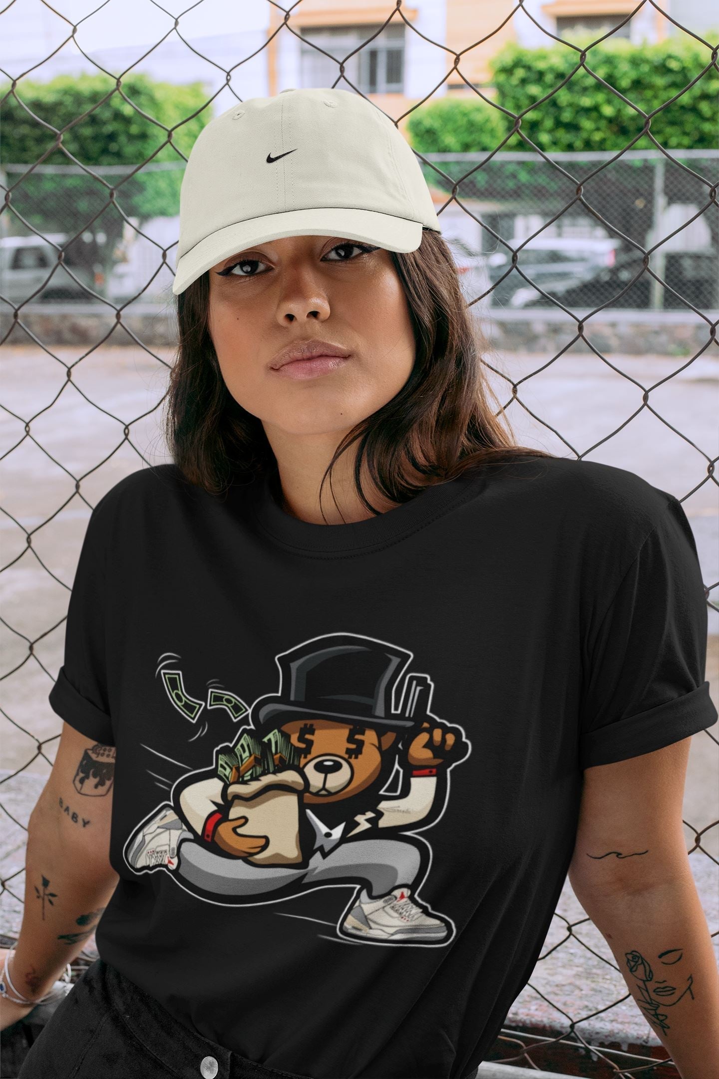 Bear Steals Unisex Tops - Air Jordan 3 Muslin