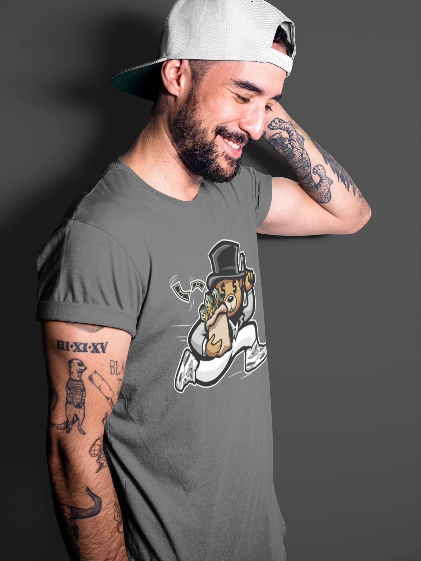 Bear Steals Unisex Tops - Air Jordan 4 Military Black
