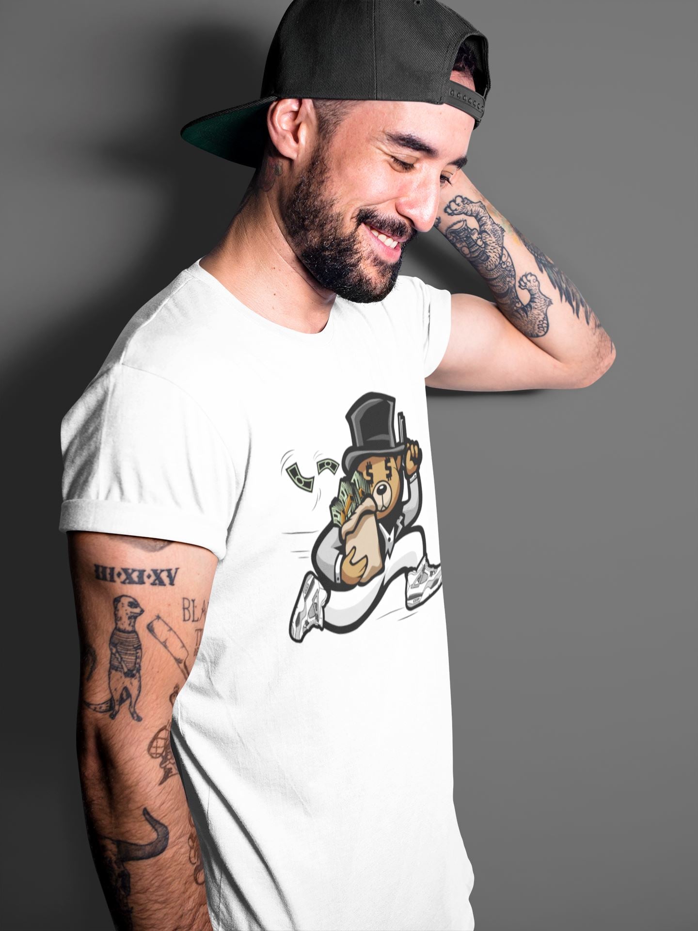 Bear Steals Unisex Tops - Air Jordan 4 Military Black