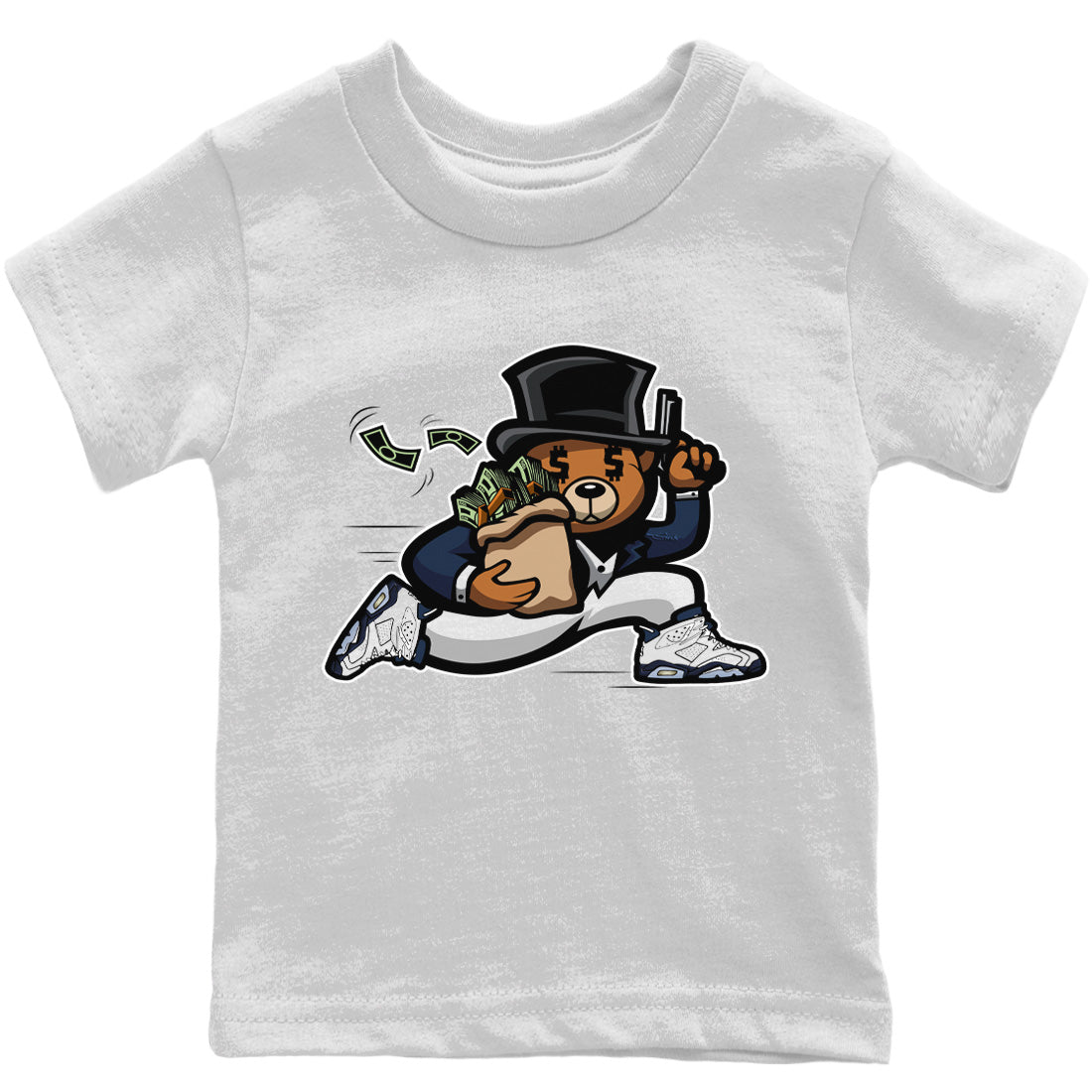 Bear Steals Kids Tops - Air Jordan 6 Midnight Navy