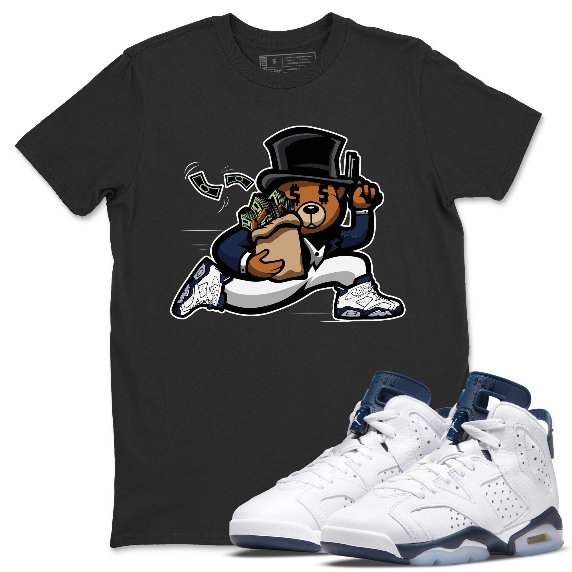 Bear Steals Unisex Tops - Air Jordan 6 Midnight Navy