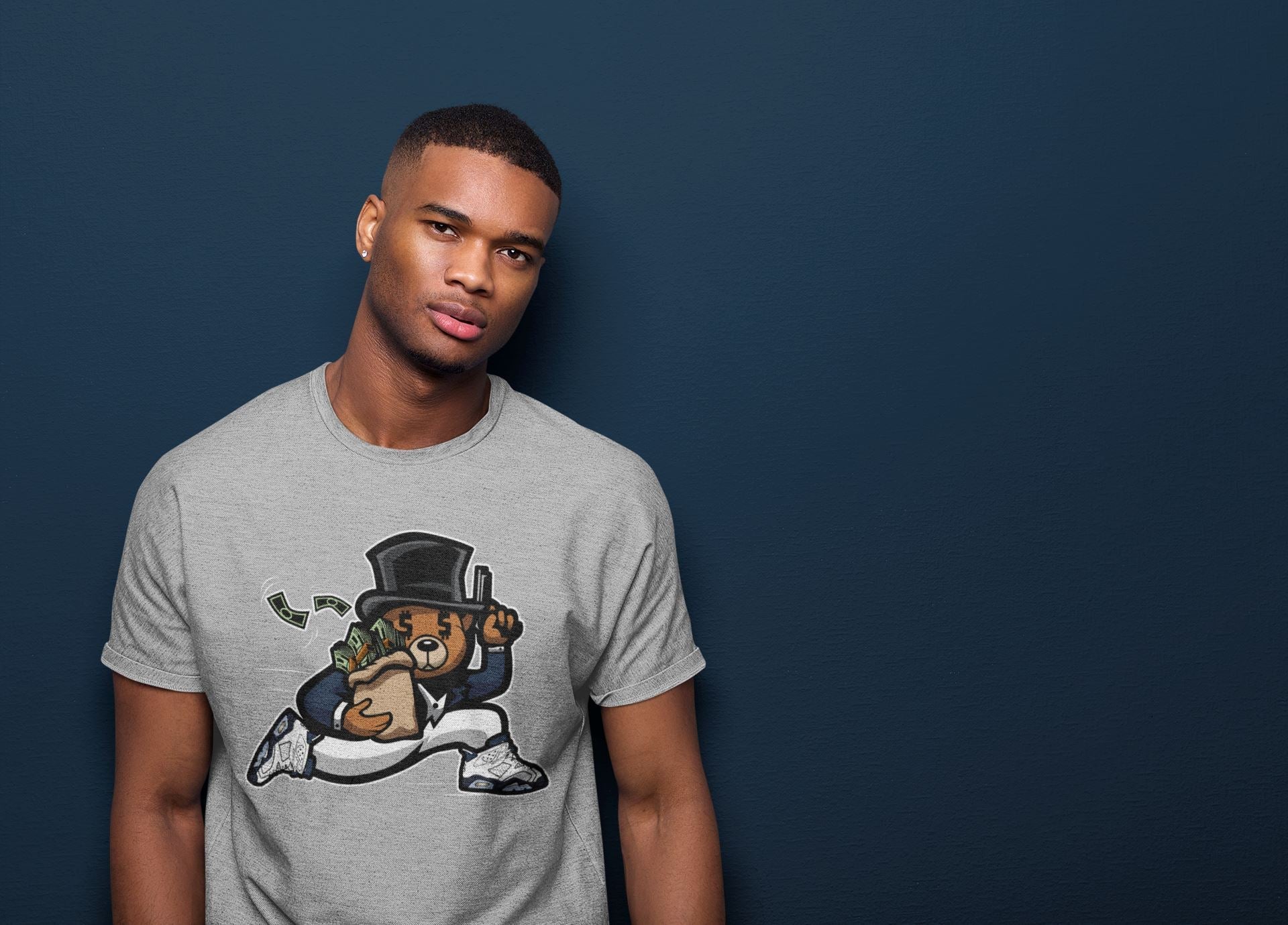 Bear Steals Unisex Tops - Air Jordan 6 Midnight Navy