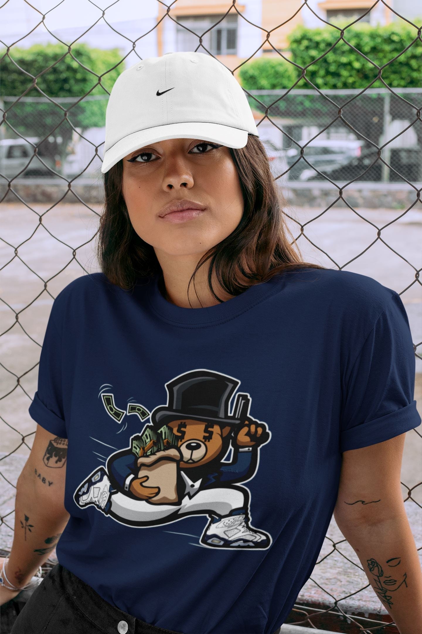 Bear Steals Unisex Tops - Air Jordan 6 Midnight Navy