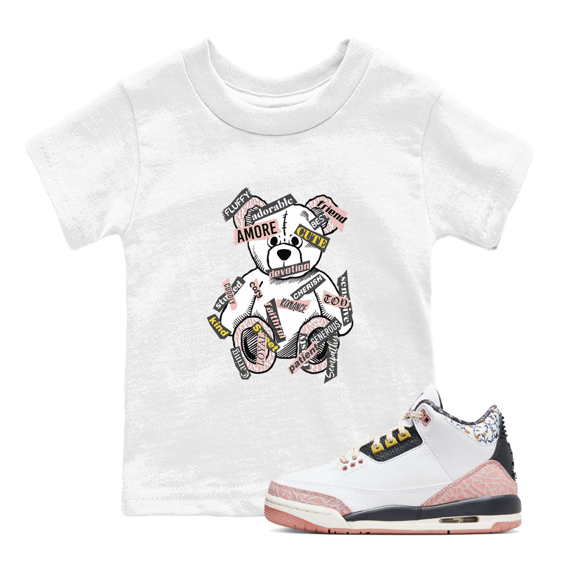 Bear Sticker Pack snkmatch Tees Kids - Air Jordan 3 Vintage Floral