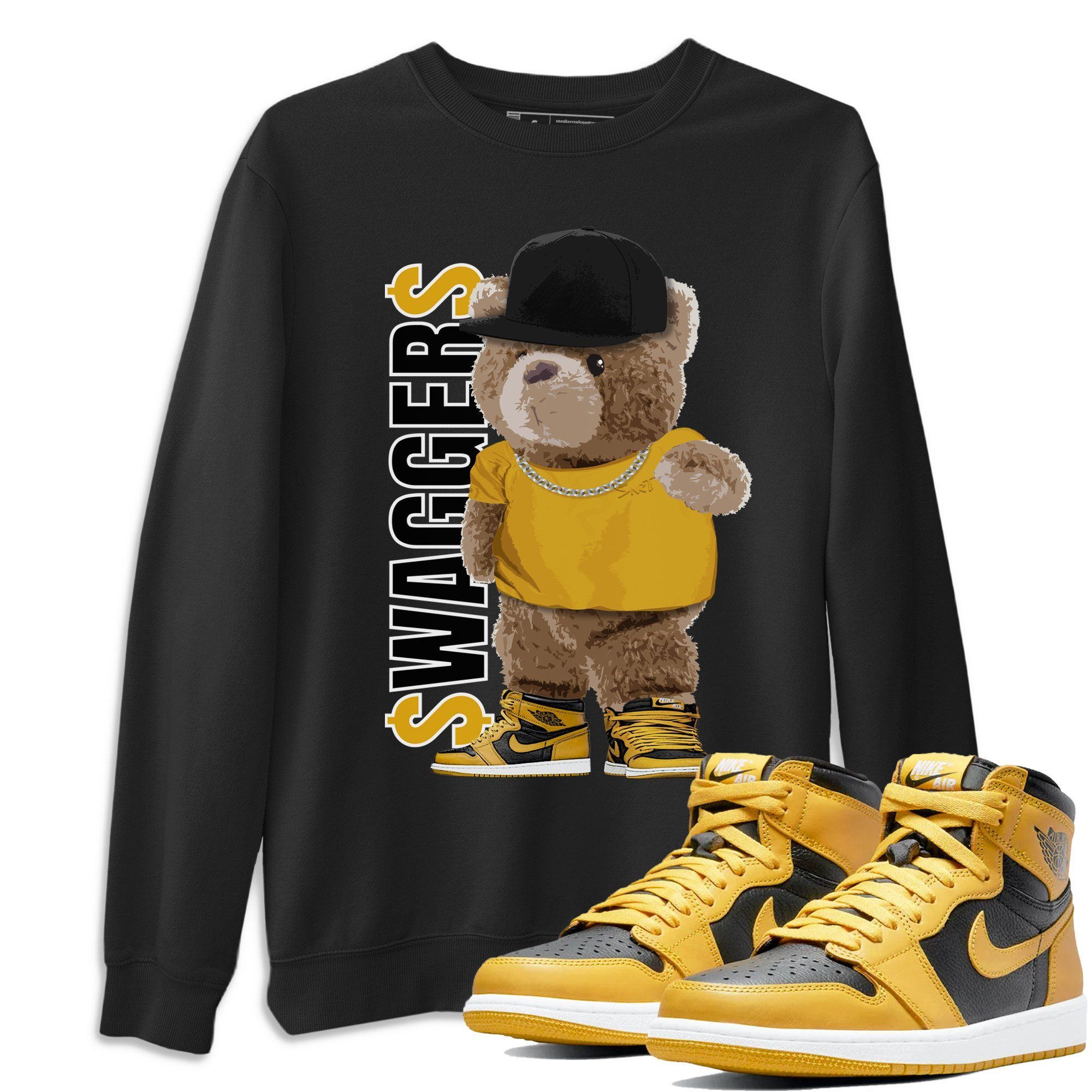 Bear Swaggers Unisex Tops - Air Jordan 1 Pollen