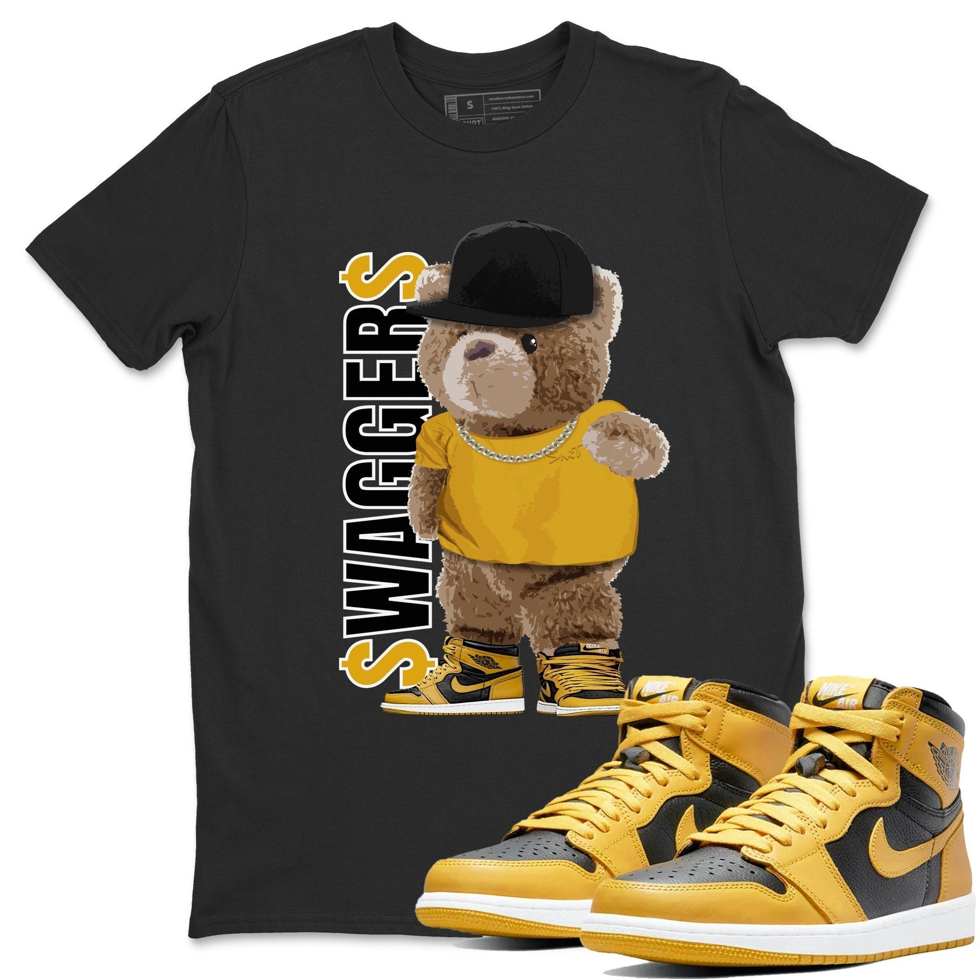 Bear Swaggers Unisex Tops - Air Jordan 1 Pollen