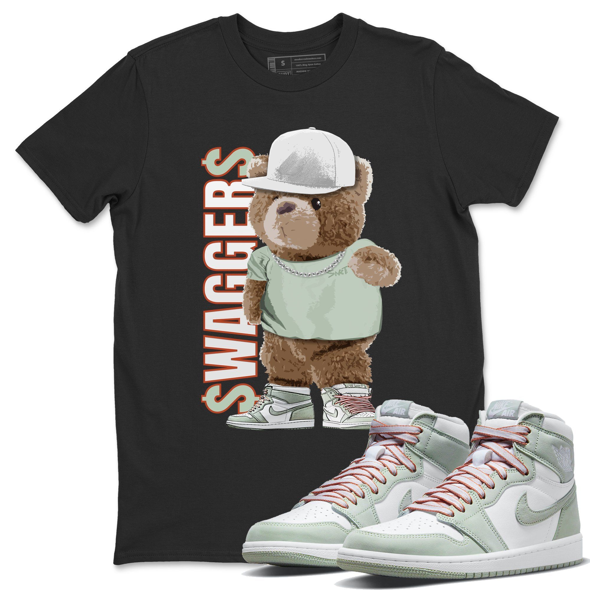 Bear Swaggers Unisex Tops - Air Jordan 1 Seafoam
