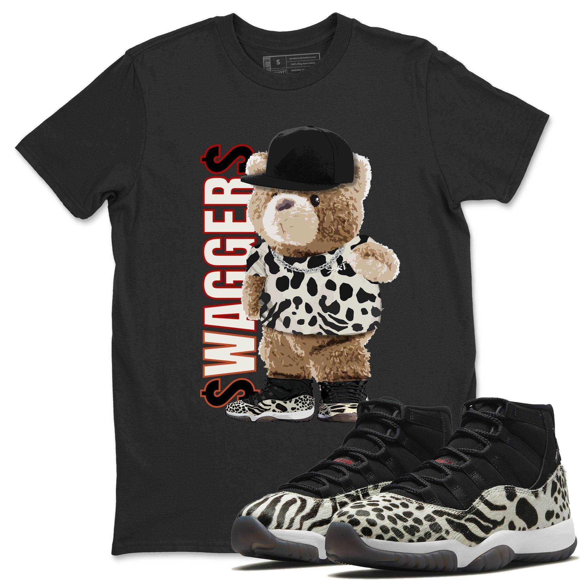 Bear Swaggers Unisex Tops - Air Jordan 11 Animal Instinct