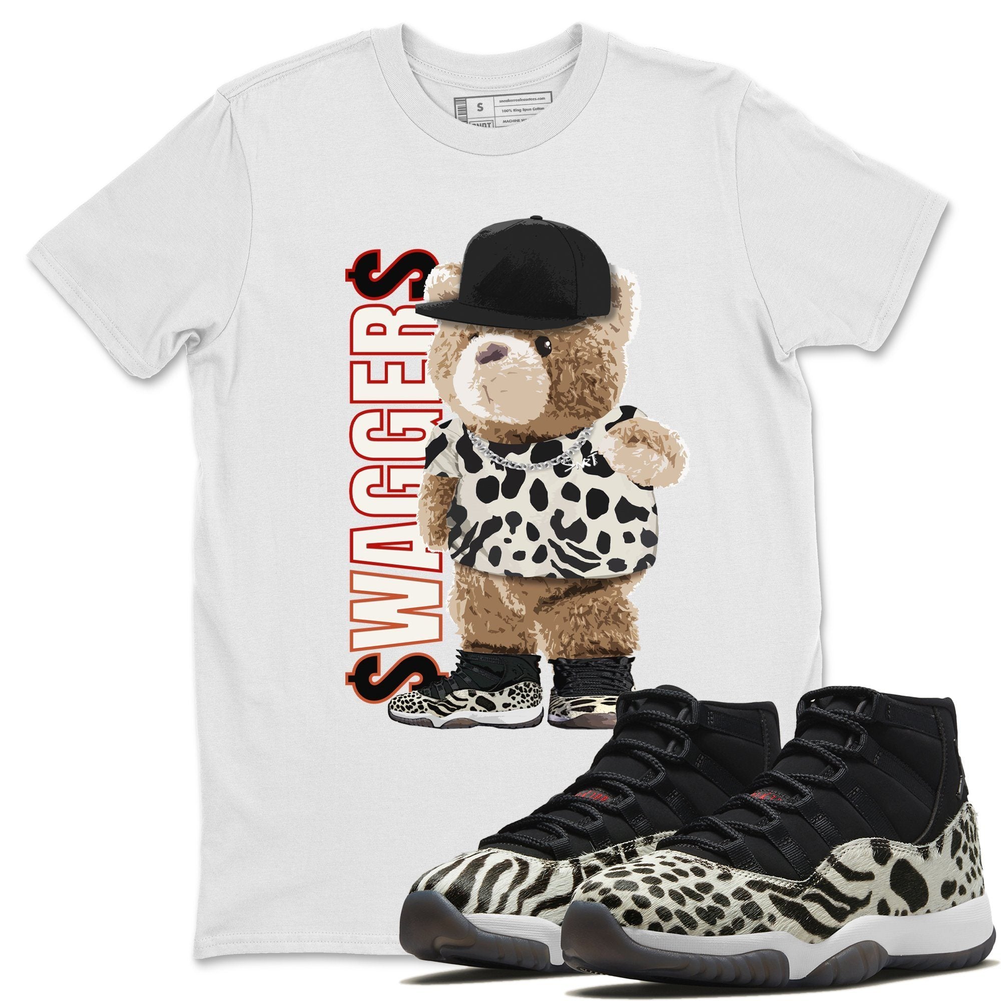 Bear Swaggers Unisex Tops - Air Jordan 11 Animal Instinct