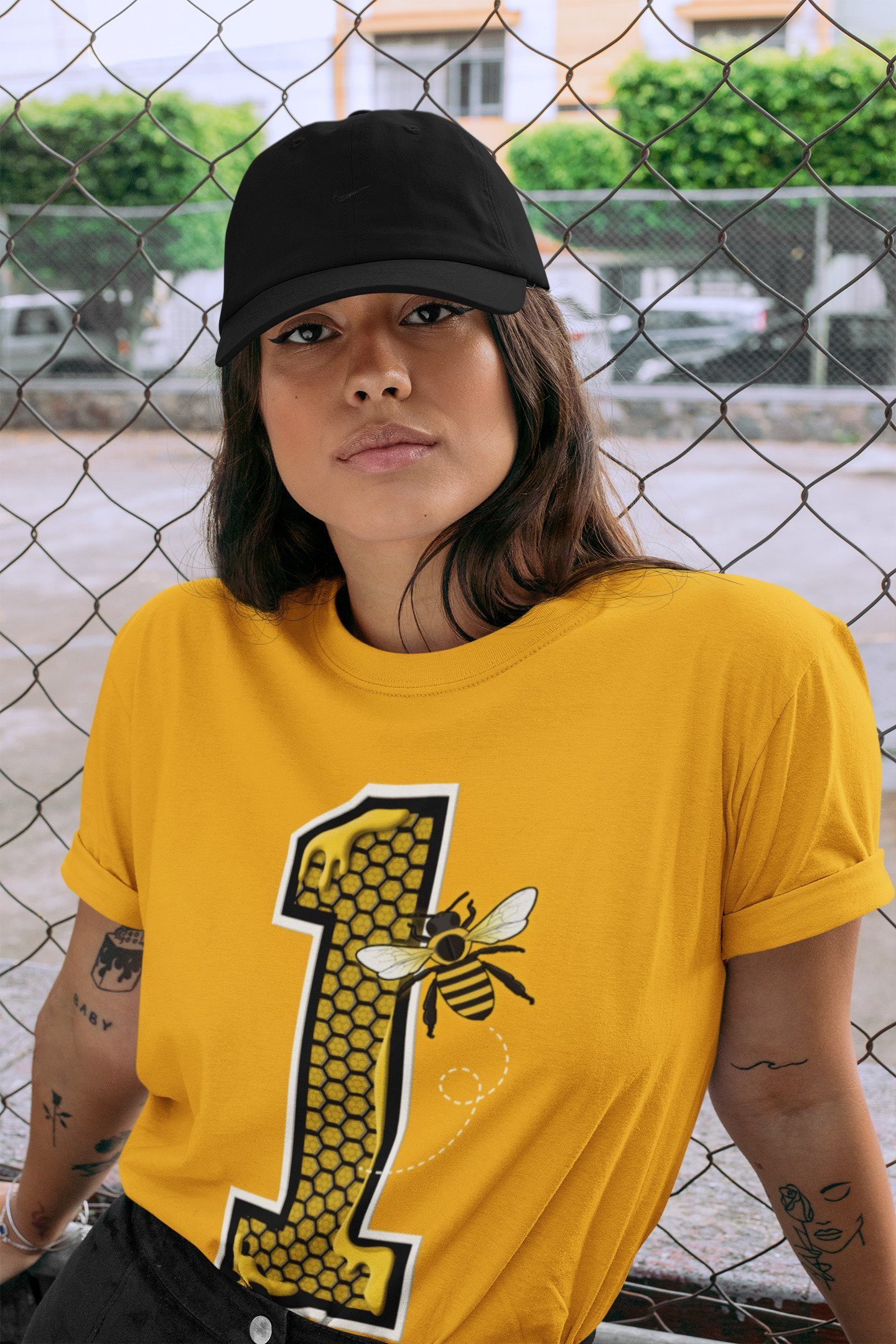 Bees Number 1 Unisex Tops - Air Jordan 1 Pollen