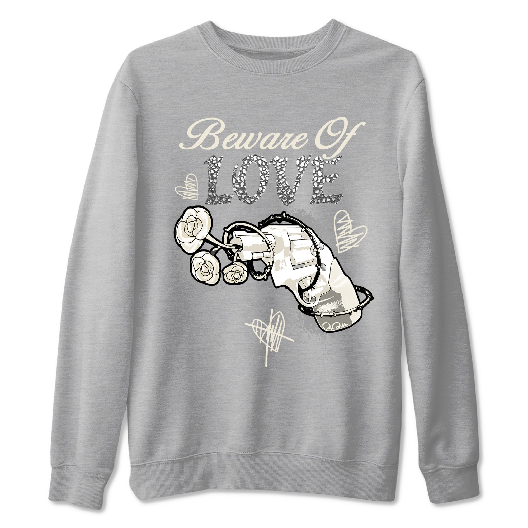 Beware Of Love snkmatch Tees - Air Jordan 3 Sail and Cement Grey