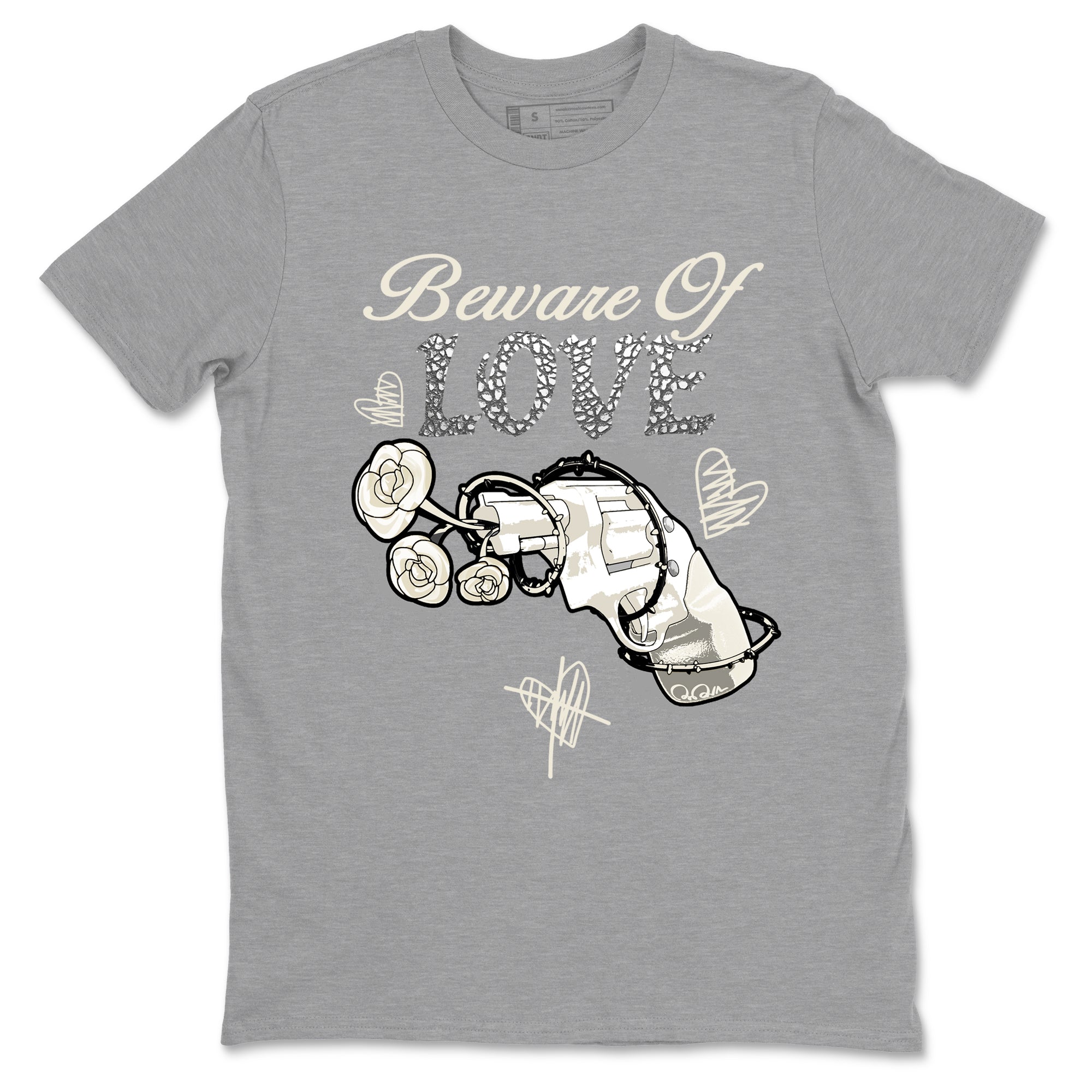 Beware Of Love snkmatch Tees - Air Jordan 3 Sail and Cement Grey