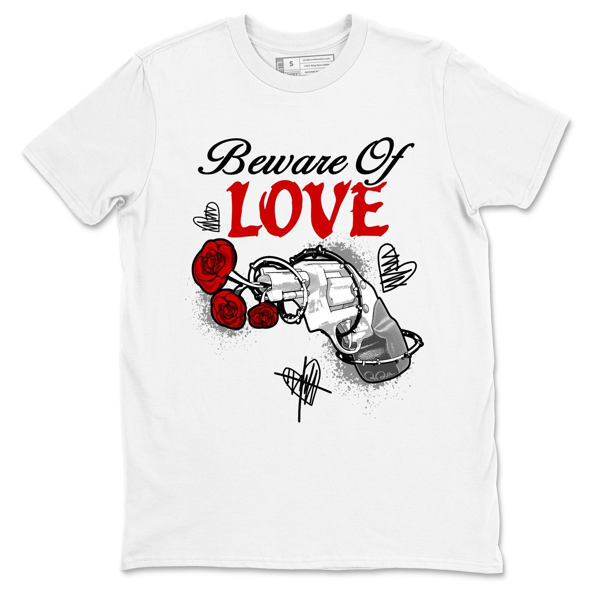 Beware Of Love snkmatch Tees - Air Jordan 4 White Cement