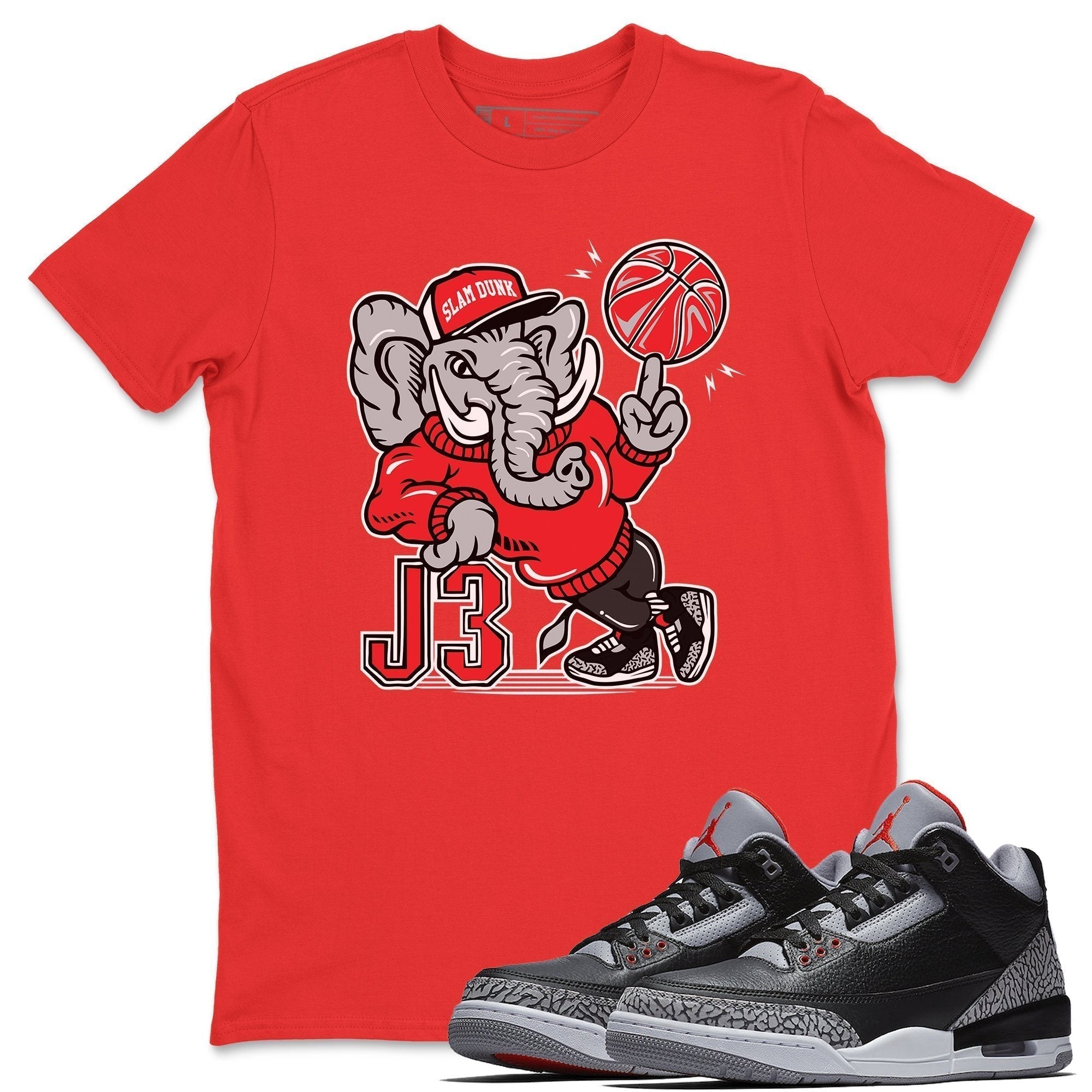 AJ3 Elephant Unisex Tops - Air Jordan 3 Black Cement