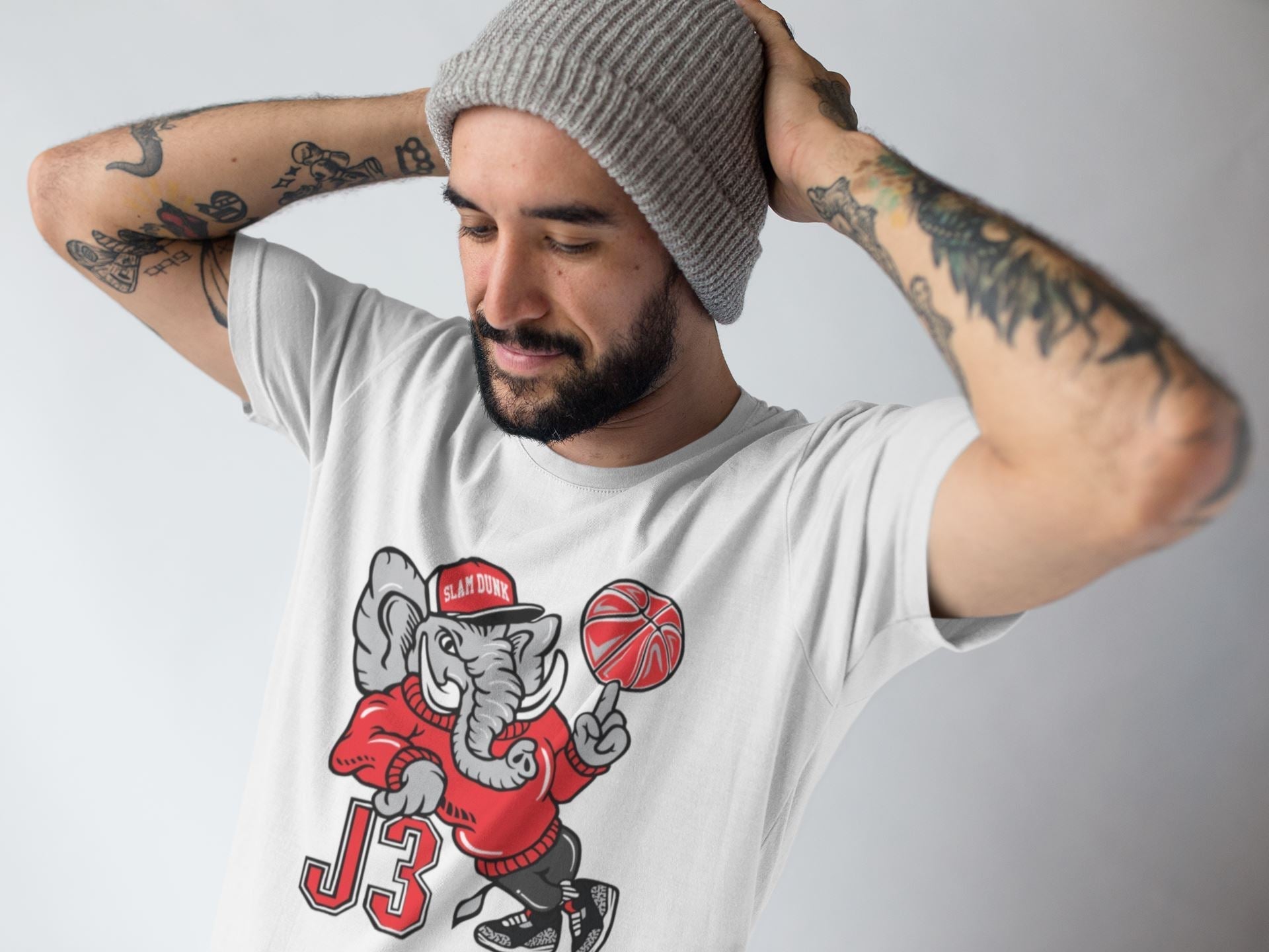 AJ3 Elephant Unisex Tops - Air Jordan 3 Black Cement