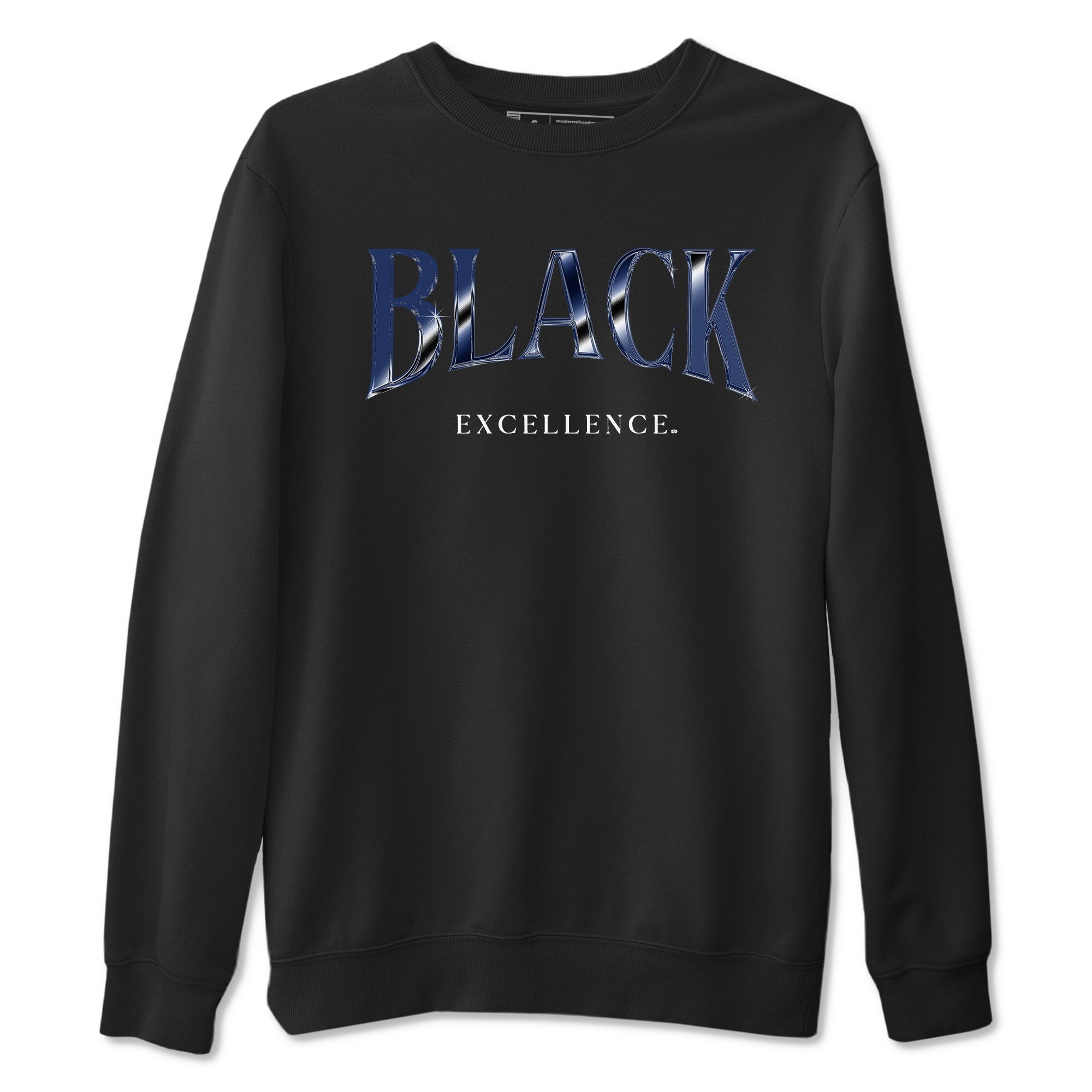 Black Excellence snkmatch Tees - Air Jordan 1 Midnight Navy