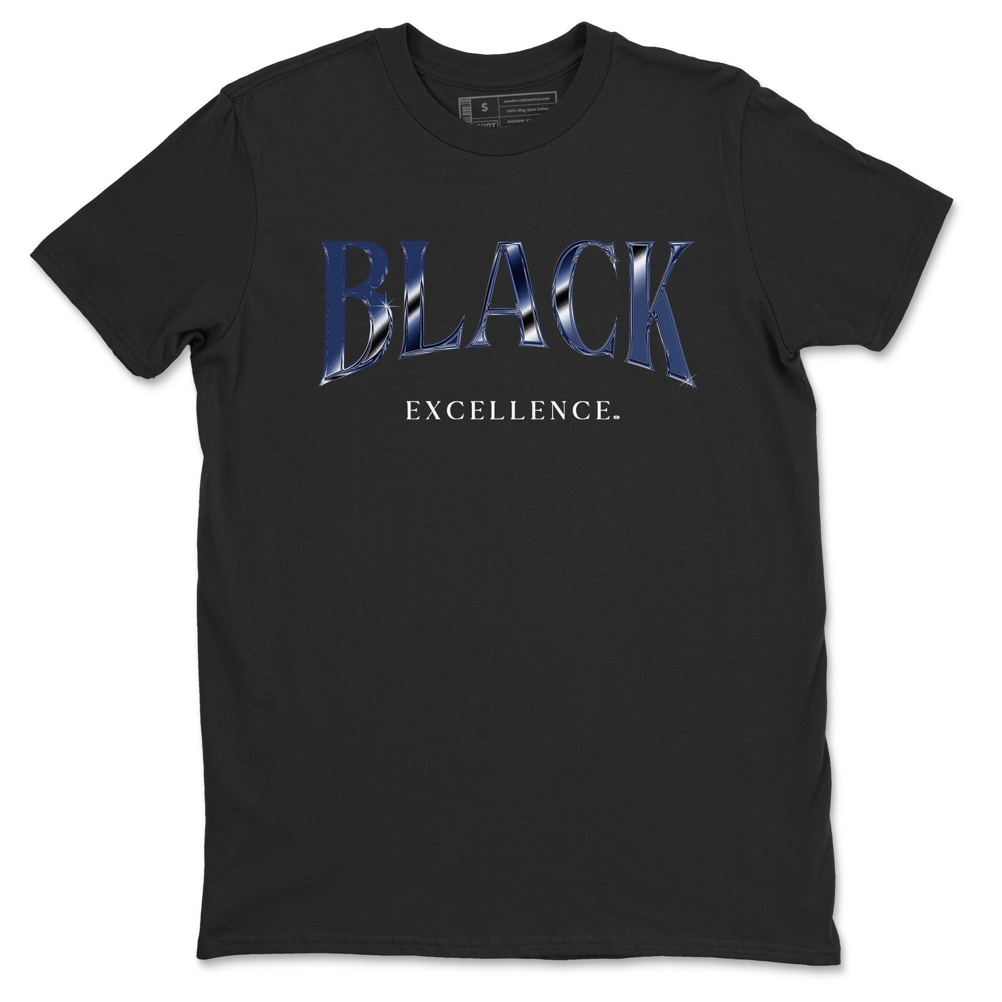 Black Excellence snkmatch Tees - Air Jordan 1 Midnight Navy