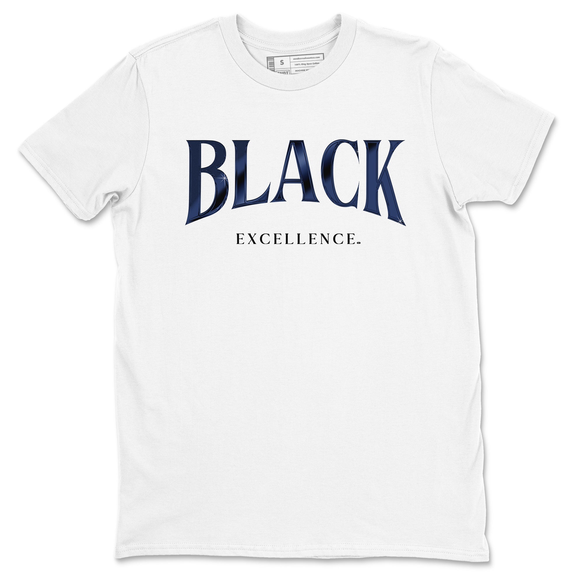 Black Excellence snkmatch Tees - Air Jordan 1 Midnight Navy