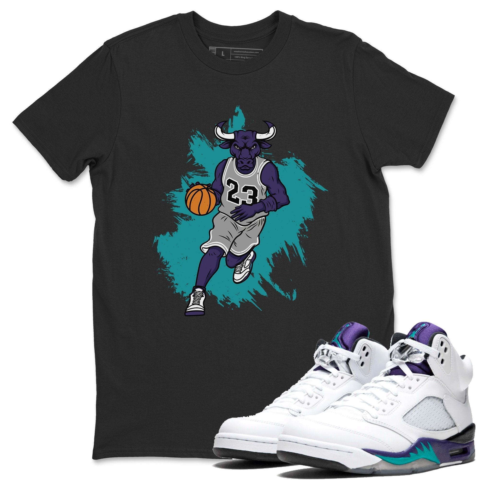 Bull Figure Unisex Tops - Air Jordan 5 Retro Grape