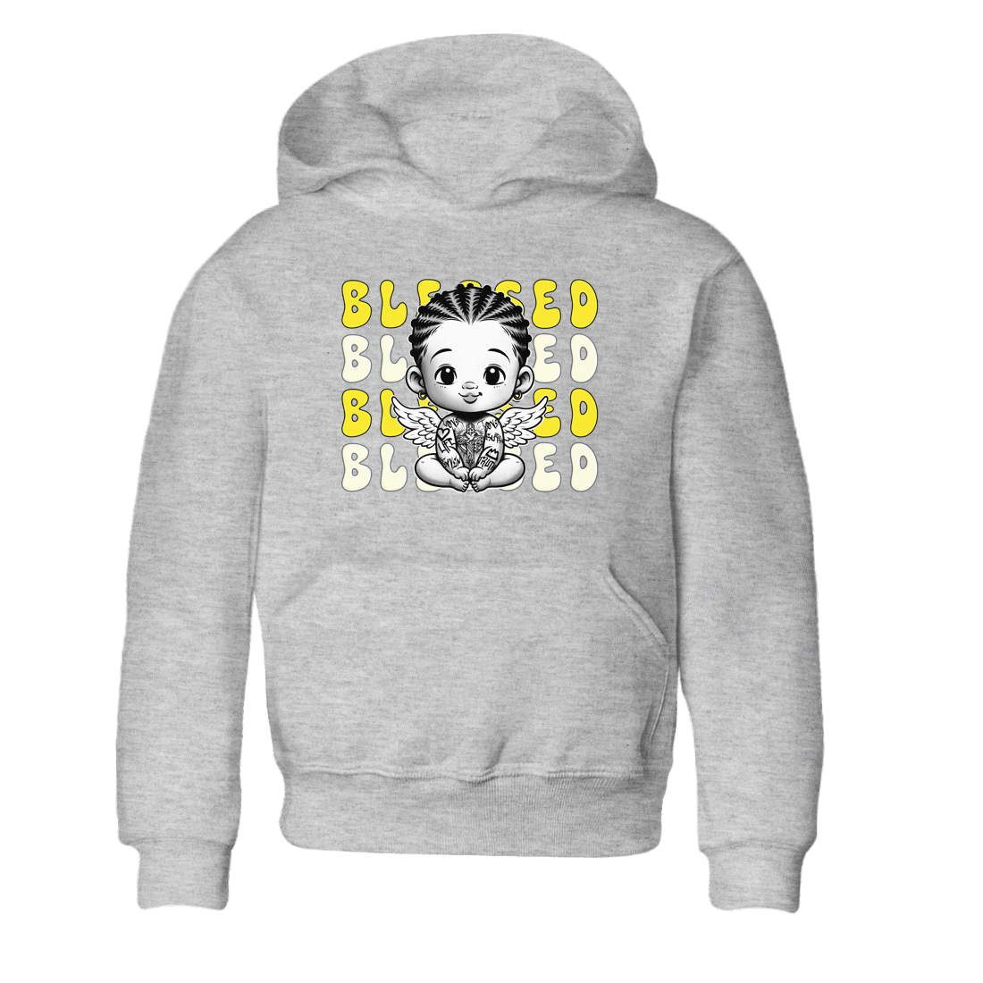 Blessed snkmatch Tees Kids - Air Jordan 4 Vivid Sulfur