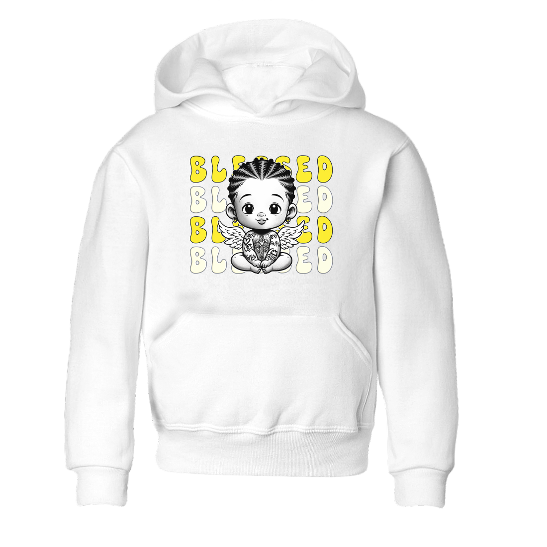 Blessed snkmatch Tees Kids - Air Jordan 4 Vivid Sulfur