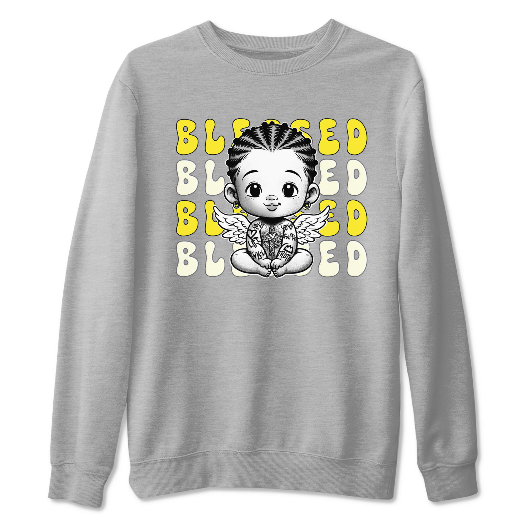 Blessed snkmatch Tees - Air Jordan 4 Vivid Sulfur