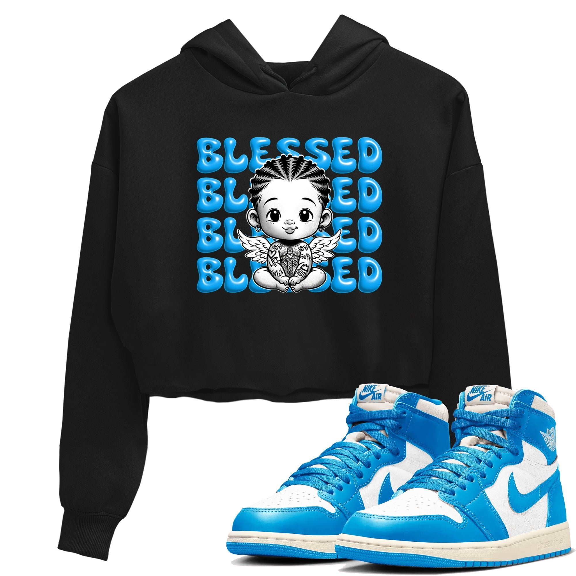 Blessed Baby snkmatch Women's Top - Air Jordan 1 UNC Reimagined
