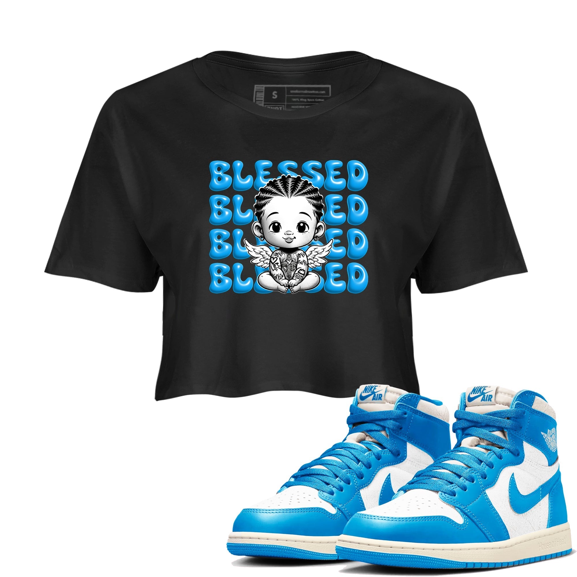 Blessed Baby snkmatch Women's Top - Air Jordan 1 UNC Reimagined