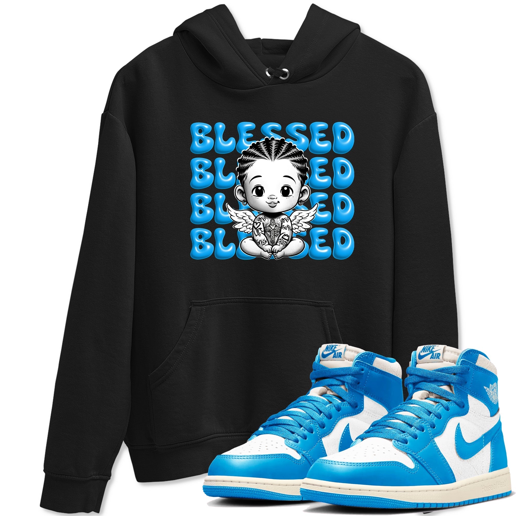 Blessed Baby snkmatch Tees - Air Jordan 1 UNC Reimagined