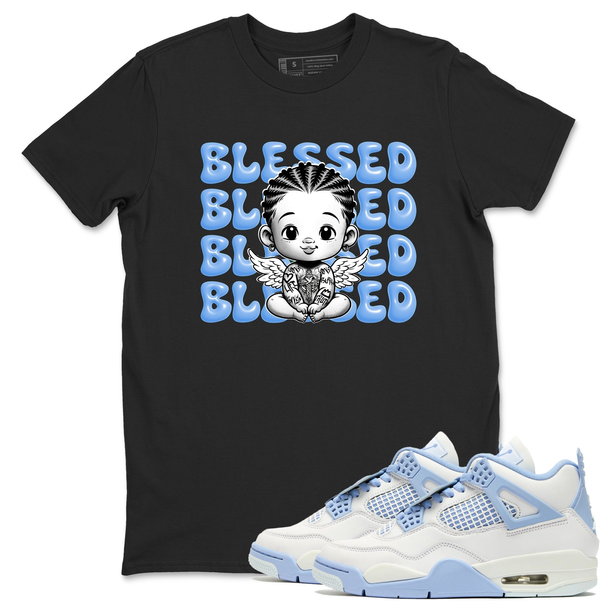 Blessed Baby snkmatch Tees - Air Jordan 4 Forget Me Not