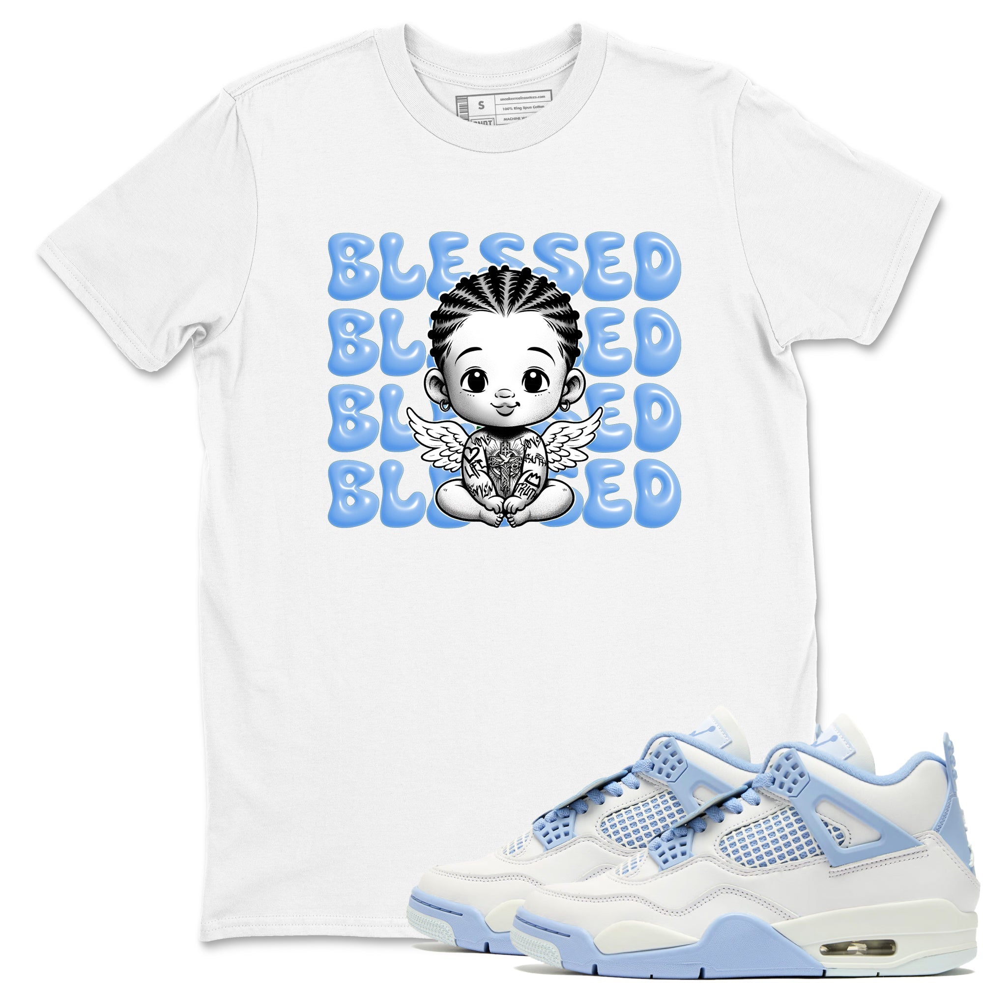 Blessed Baby snkmatch Tees - Air Jordan 4 Forget Me Not
