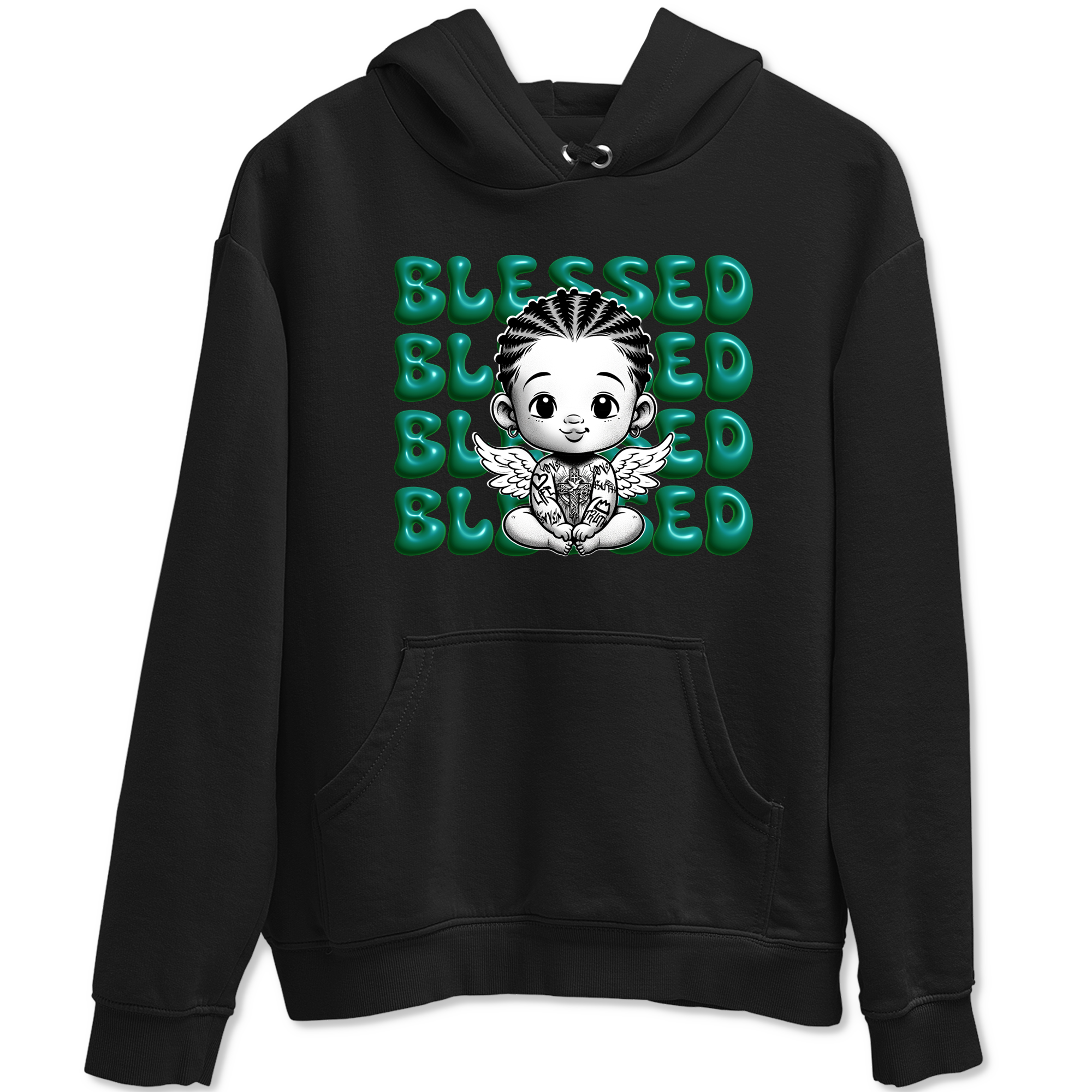 Blessed Baby snkmatch Tees - Air Jordan 4 Oxidized Green